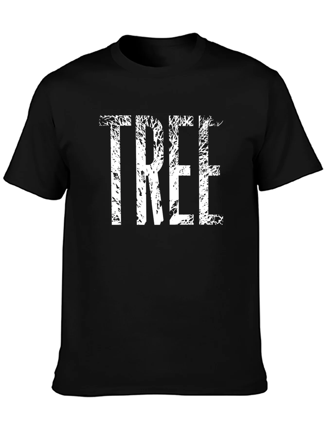 Nature Inspired Tree Graphic Tee - Soft Black Shirt