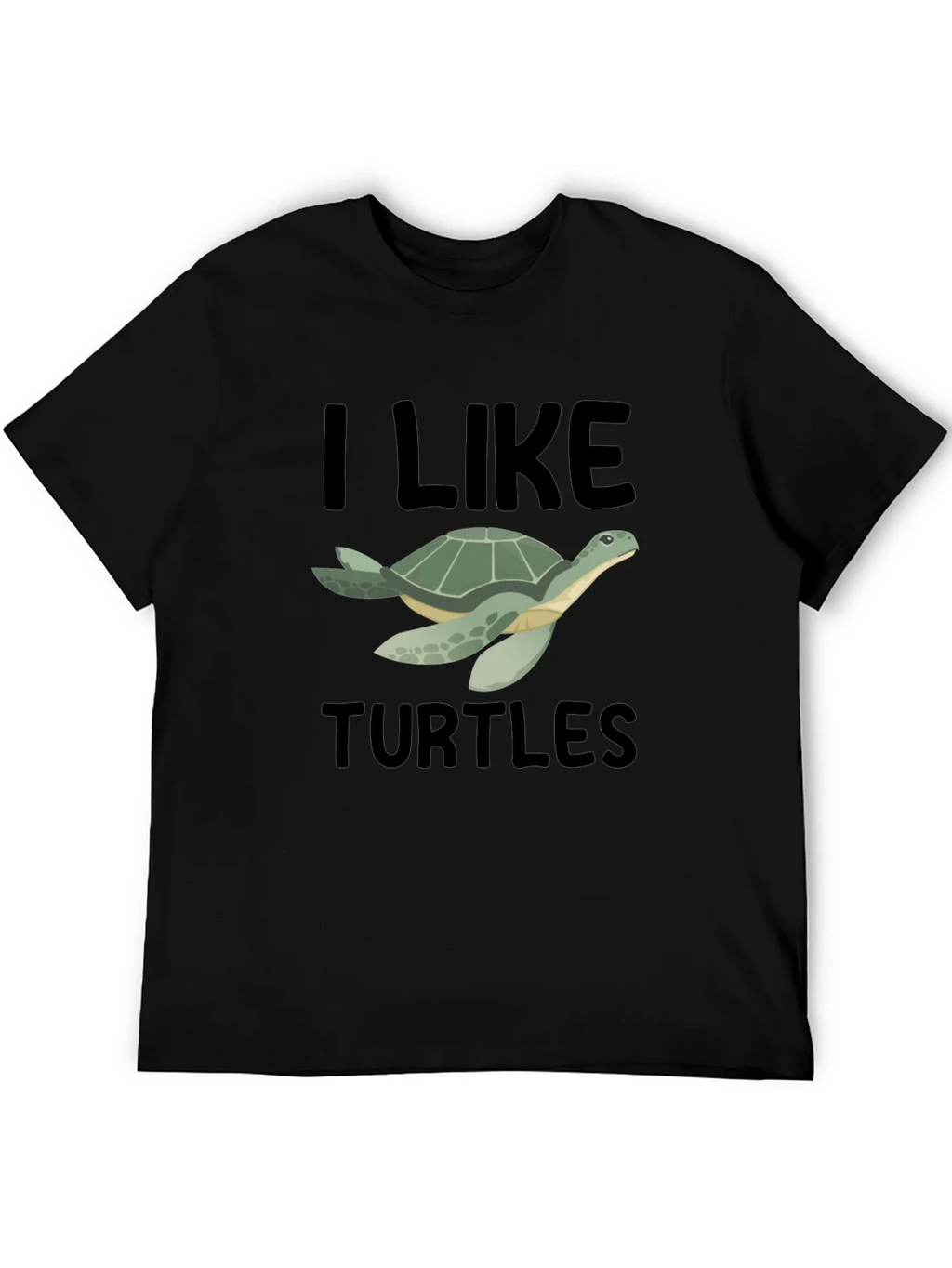 I Like Turtles T-Shirt - Black