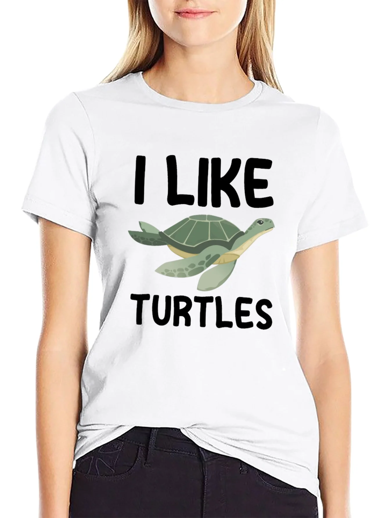 I Like Turtles T-Shirt - Black