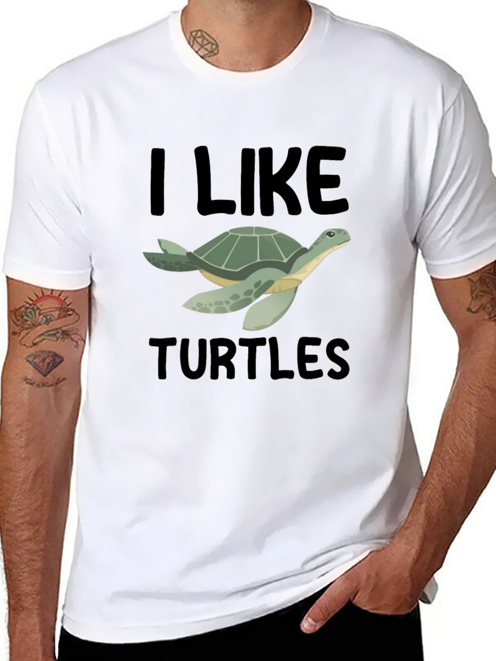 I Like Turtles T-Shirt - Black
