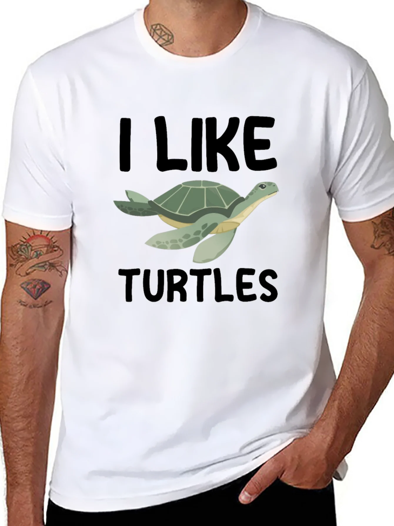 I Like Turtles T-Shirt - Black