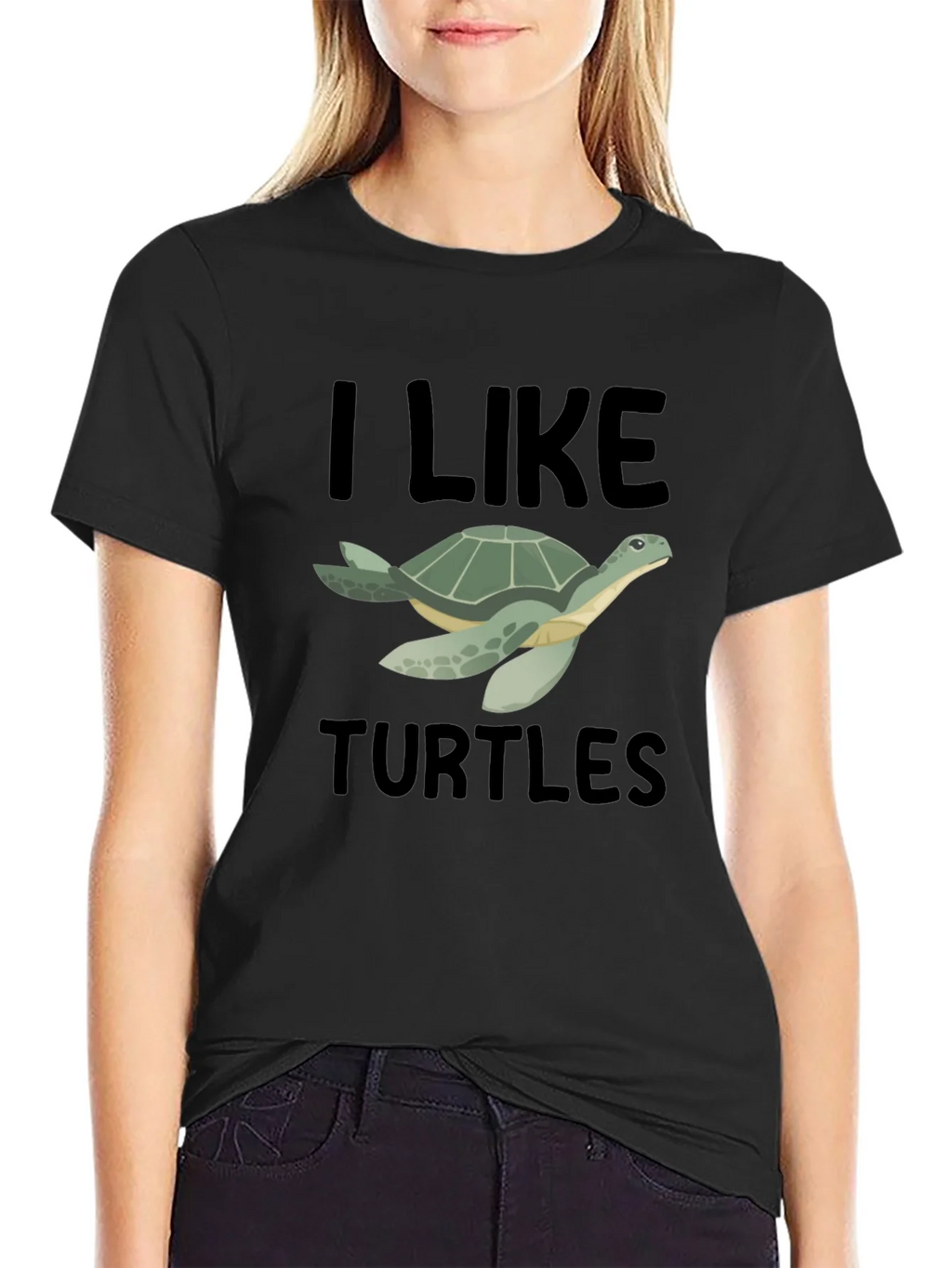 I Like Turtles T-Shirt - Black