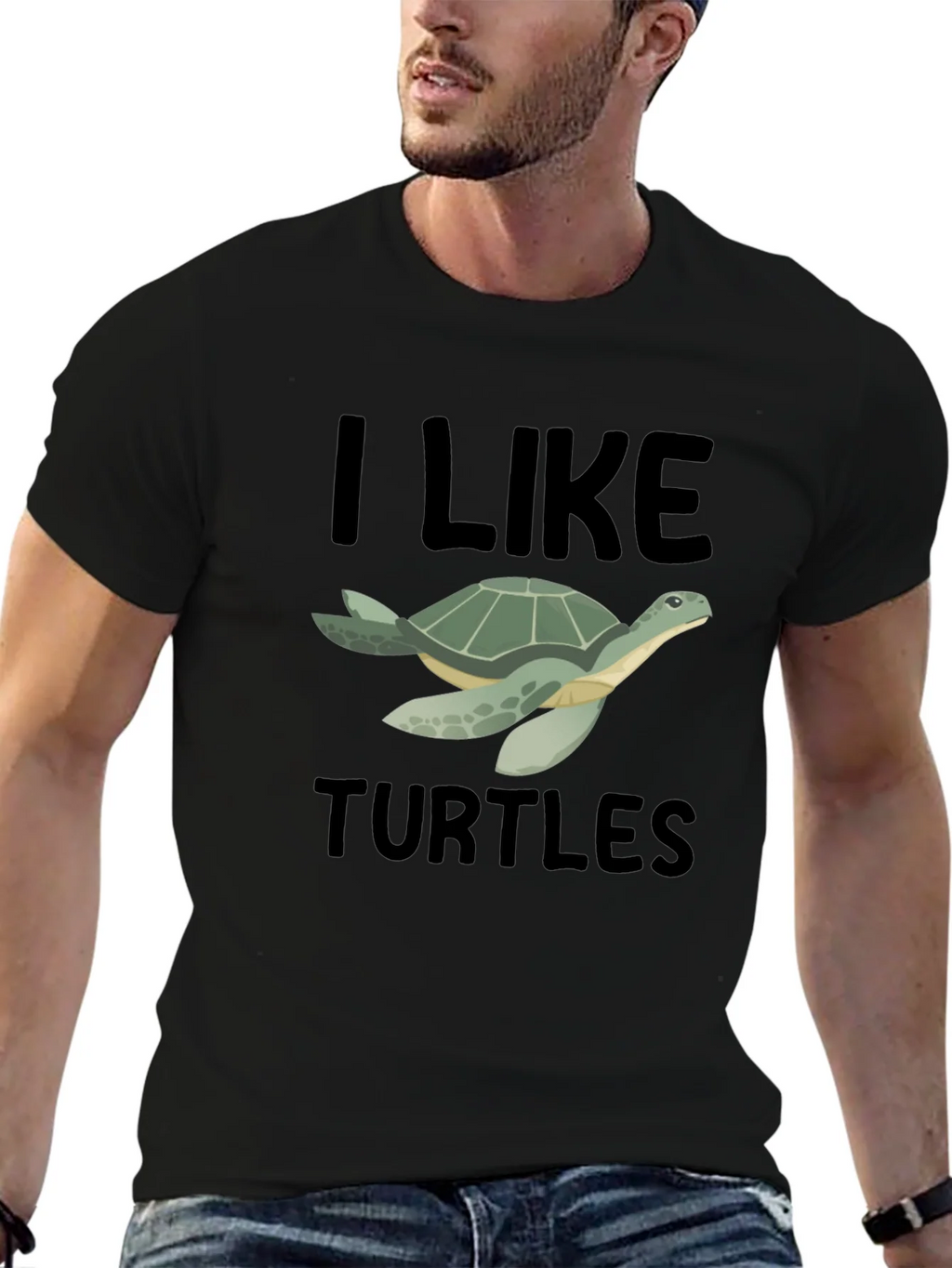I Like Turtles T-Shirt - Black