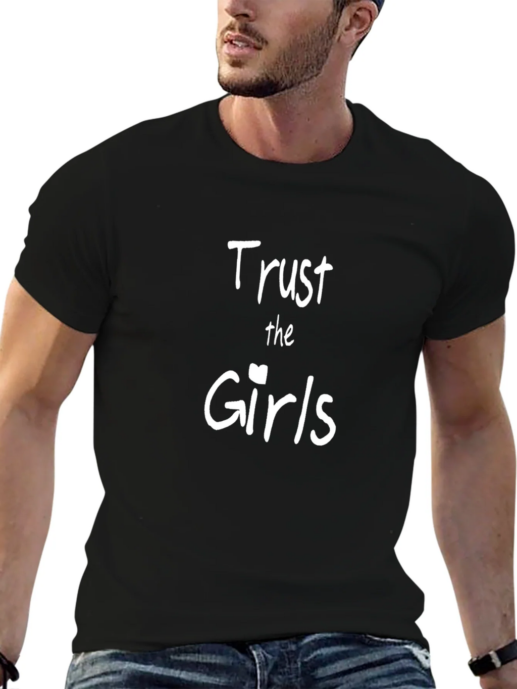 Trust The Girls Black Graphic Tee