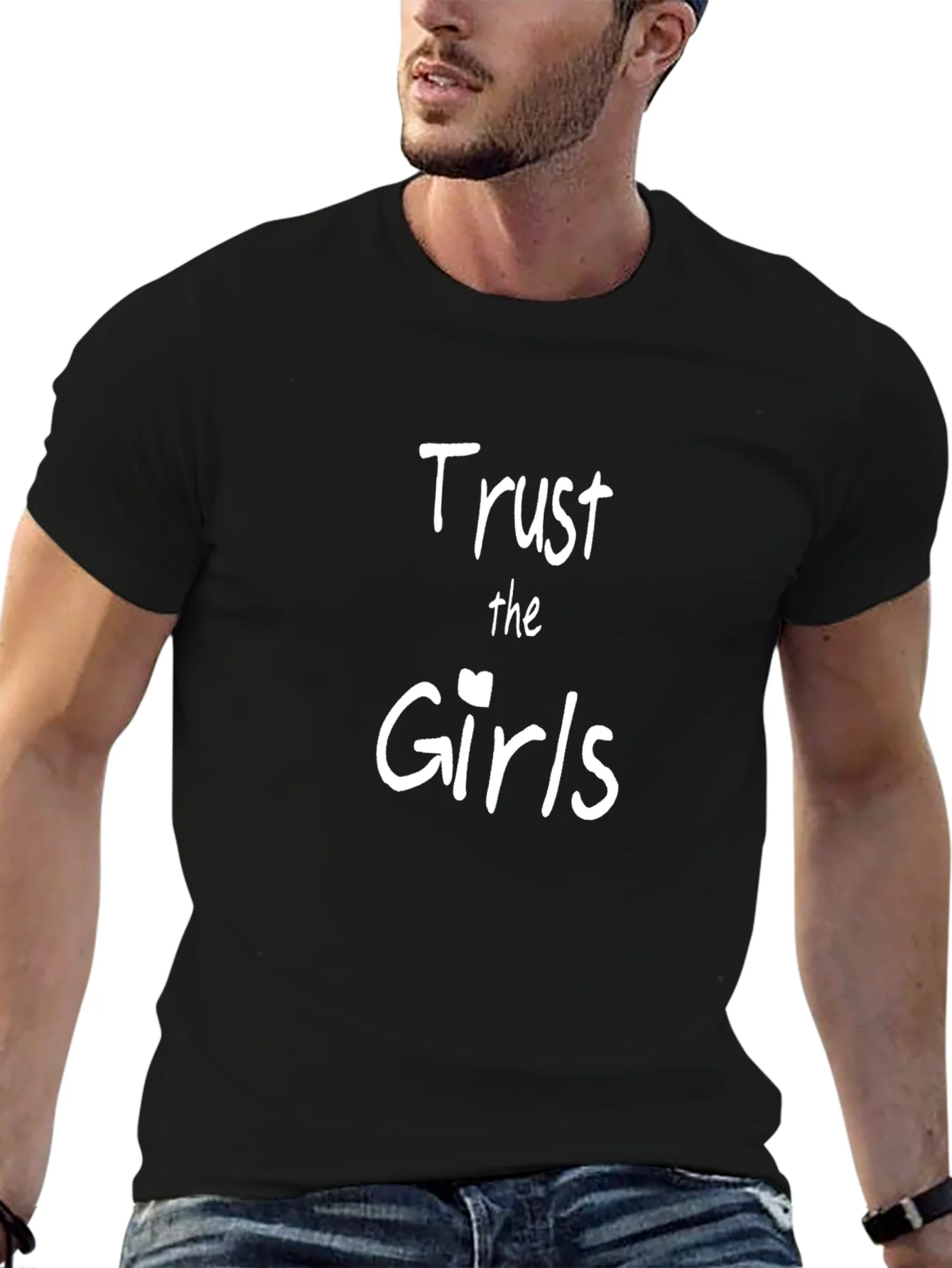 Trust The Girls Black Graphic Tee