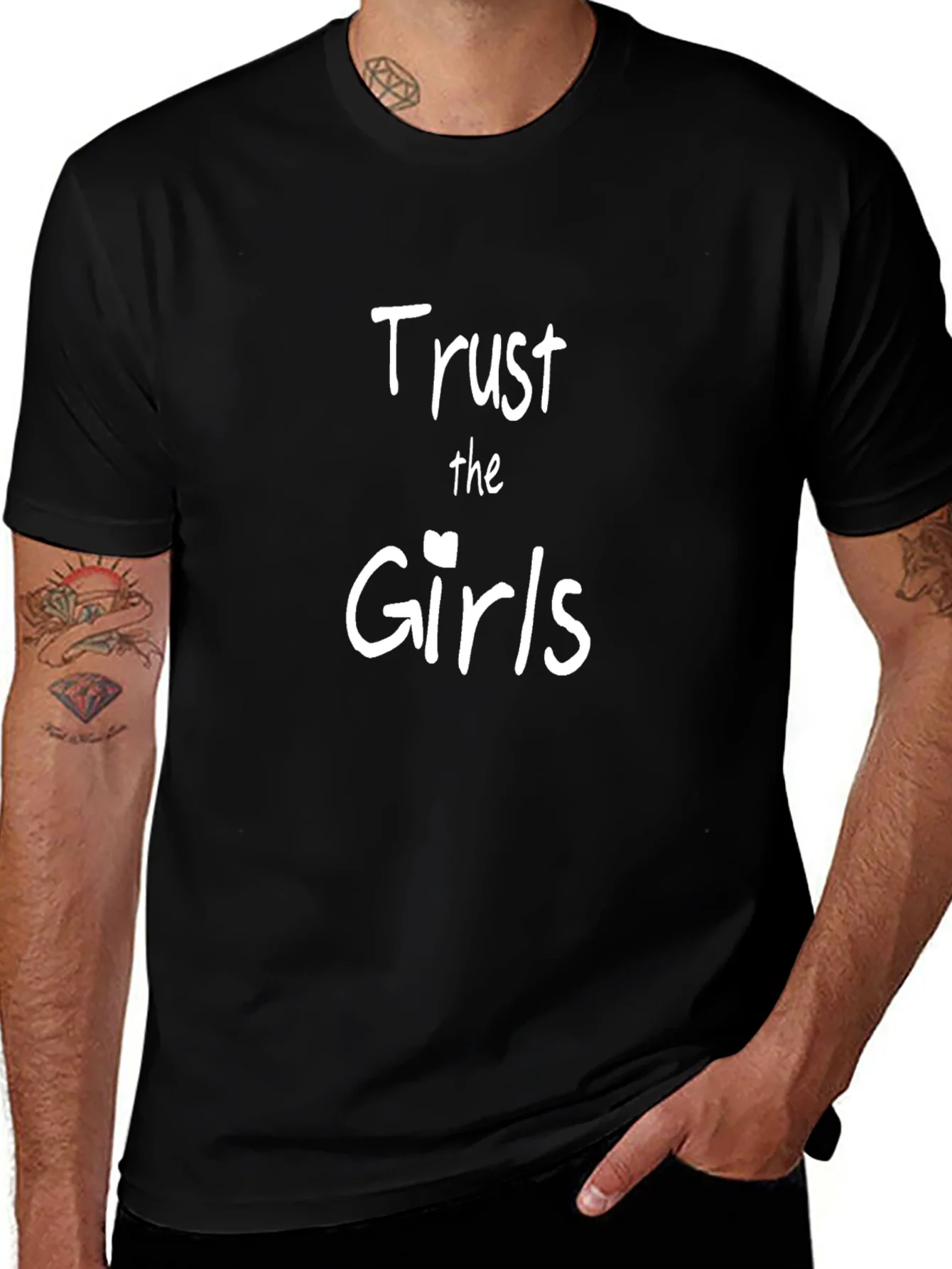 Trust The Girls Black Graphic Tee