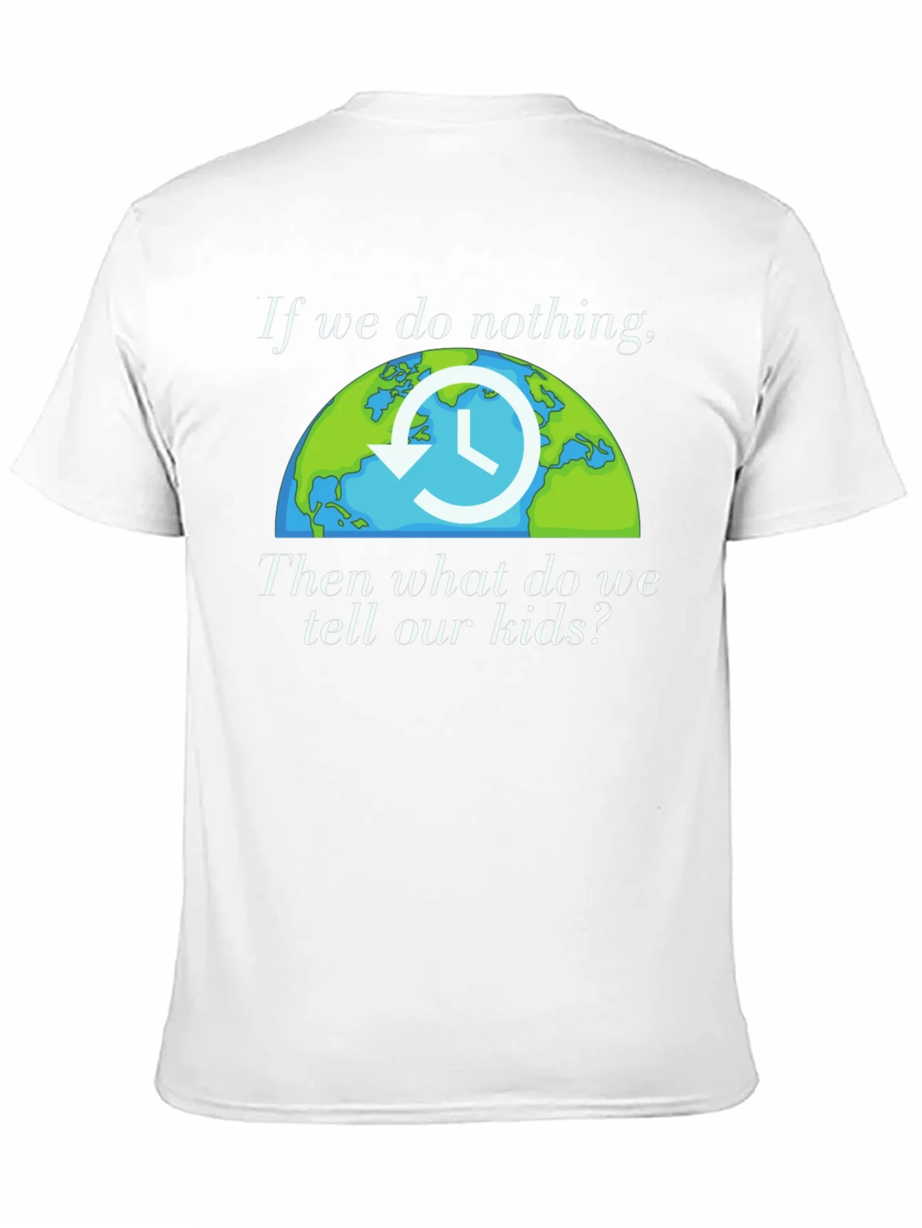 Climate Awareness T-Shirt - Earth Clock Design