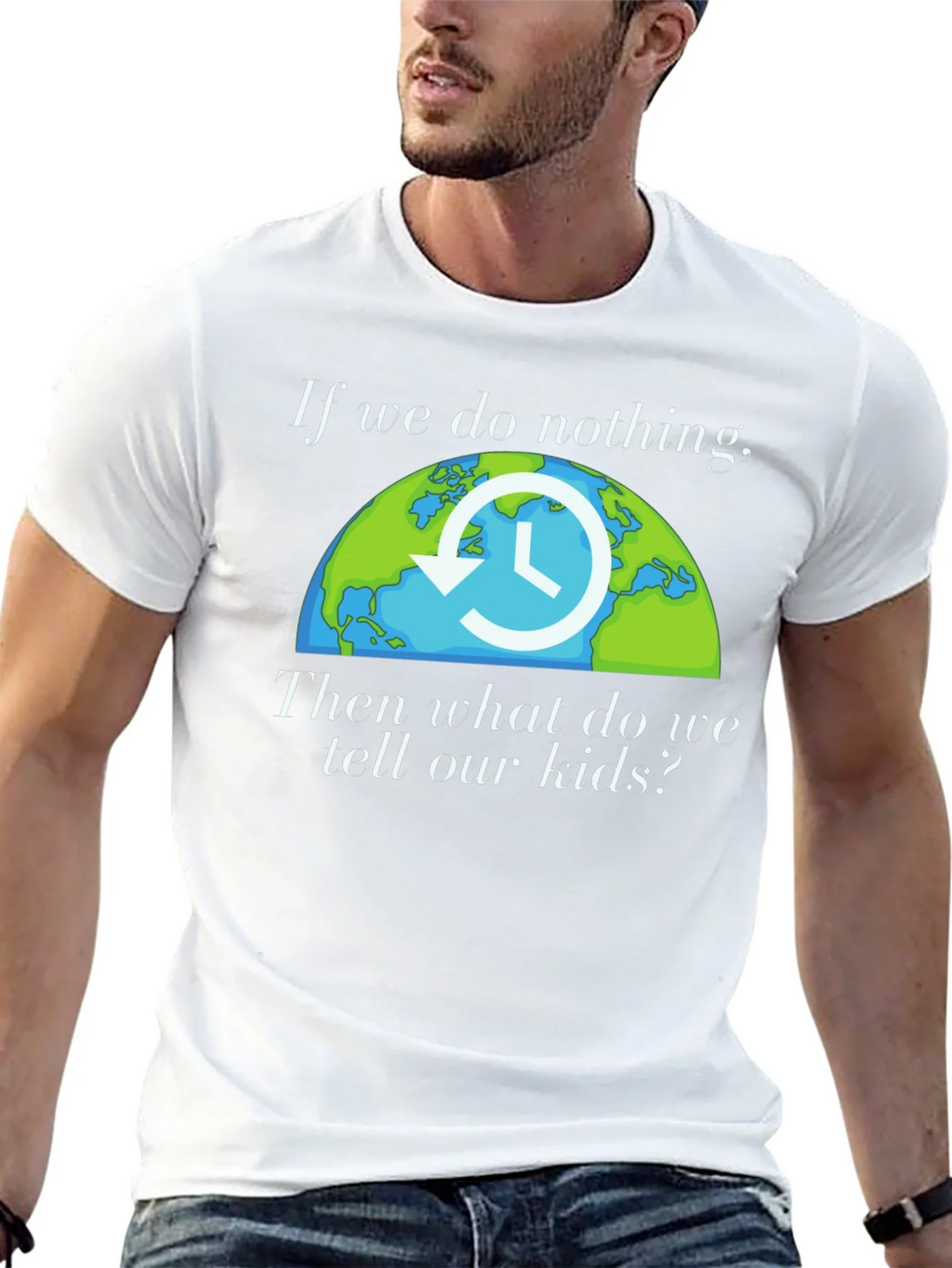 Climate Awareness T-Shirt - Earth Clock Design