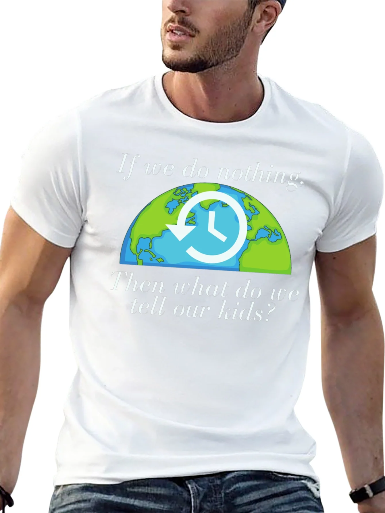 Climate Awareness T-Shirt - Earth Clock Design