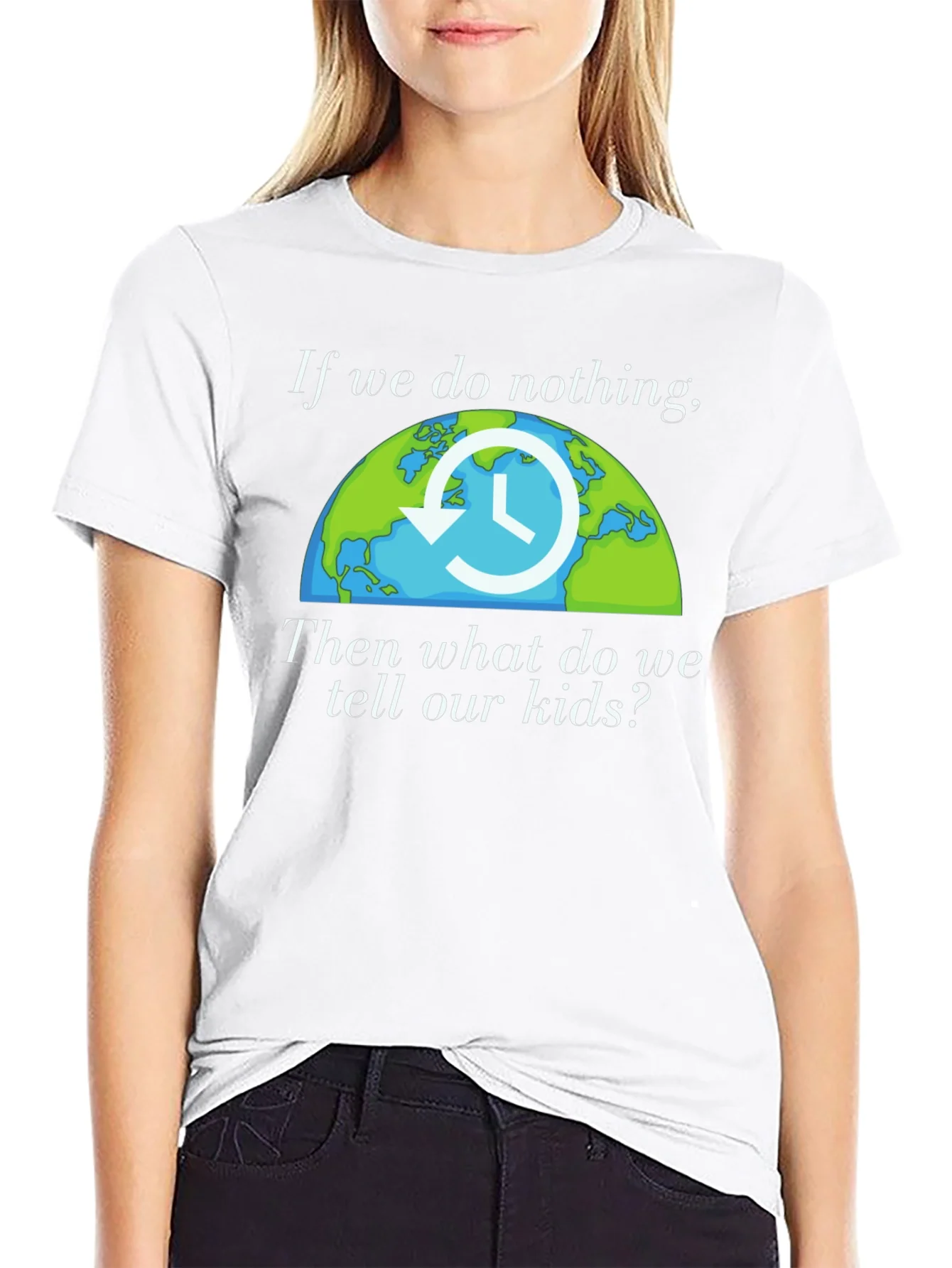 Climate Awareness T-Shirt - Earth Clock Design