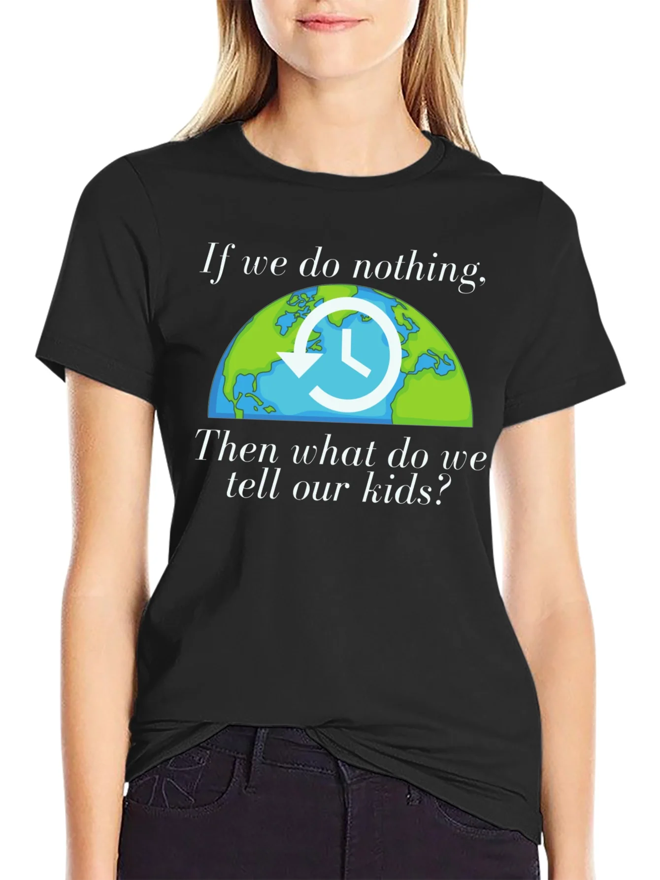 Climate Awareness T-Shirt - Earth Clock Design