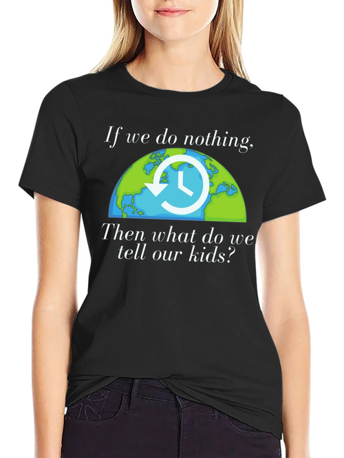 Climate Awareness T-Shirt - Earth Clock Design