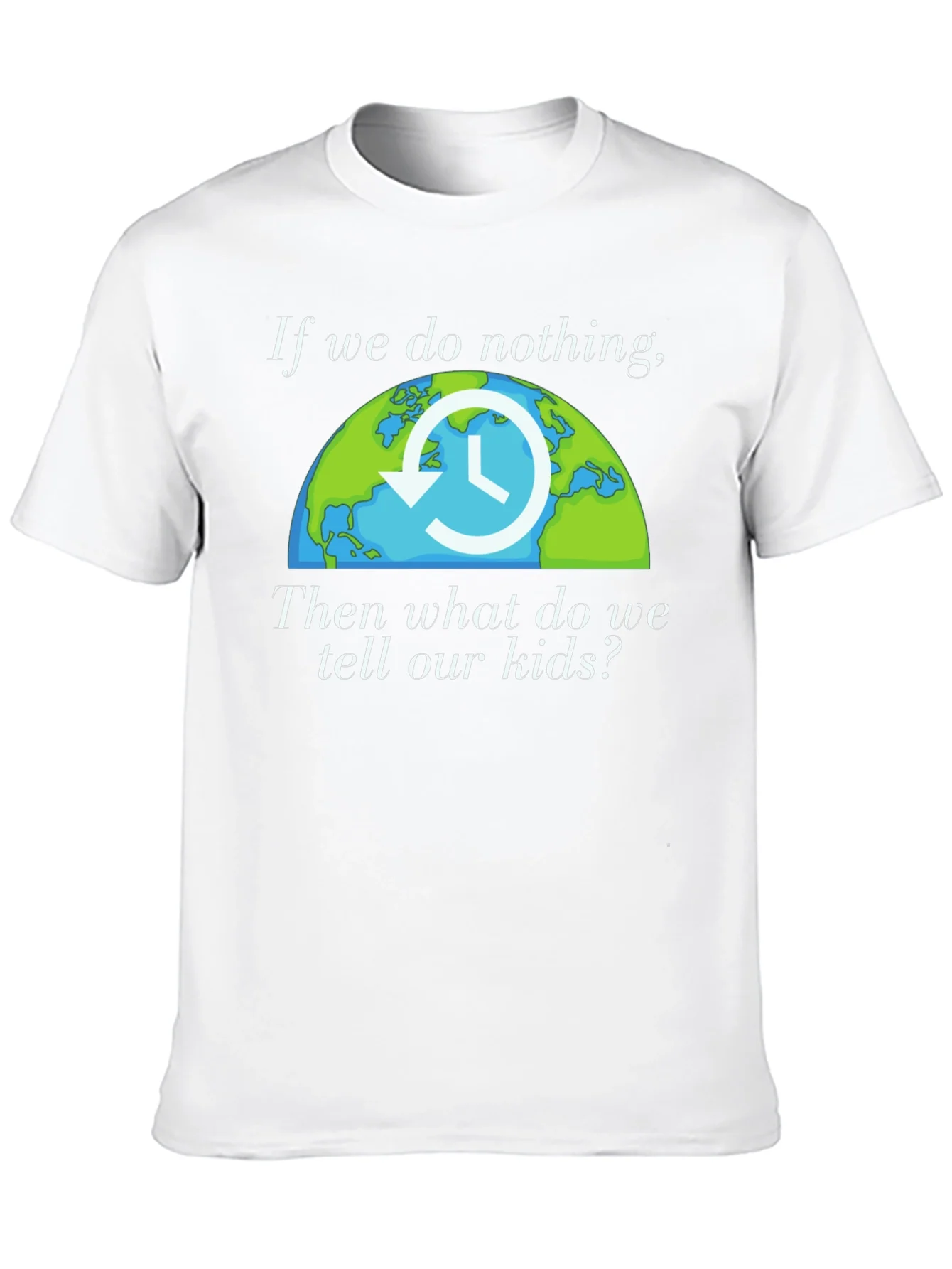Climate Awareness T-Shirt - Earth Clock Design