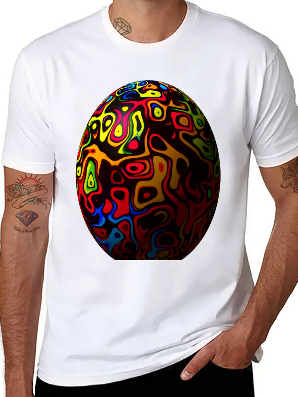 Abstract Sphere Graphic Tee - Unique Design