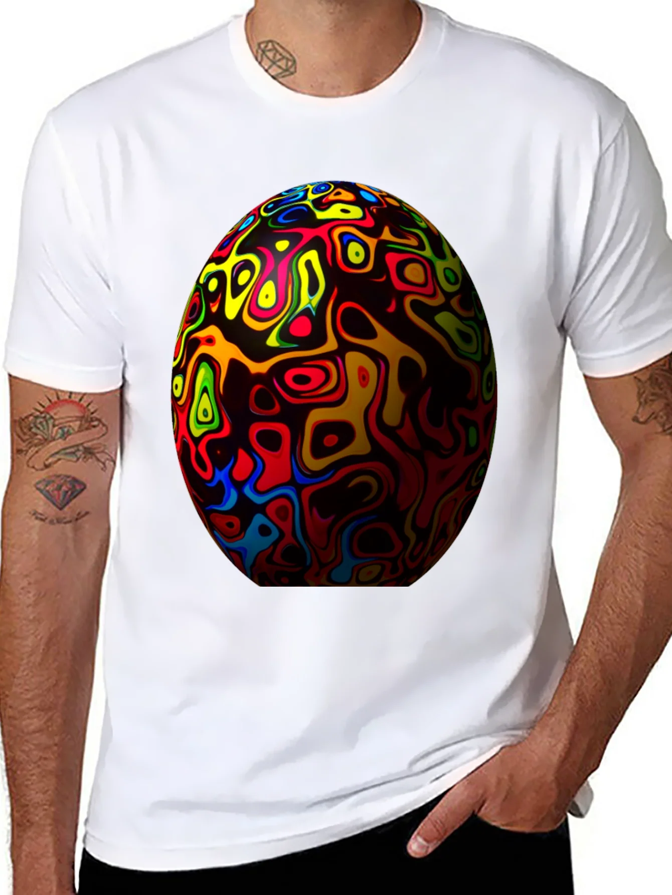 Abstract Sphere Graphic Tee - Unique Design