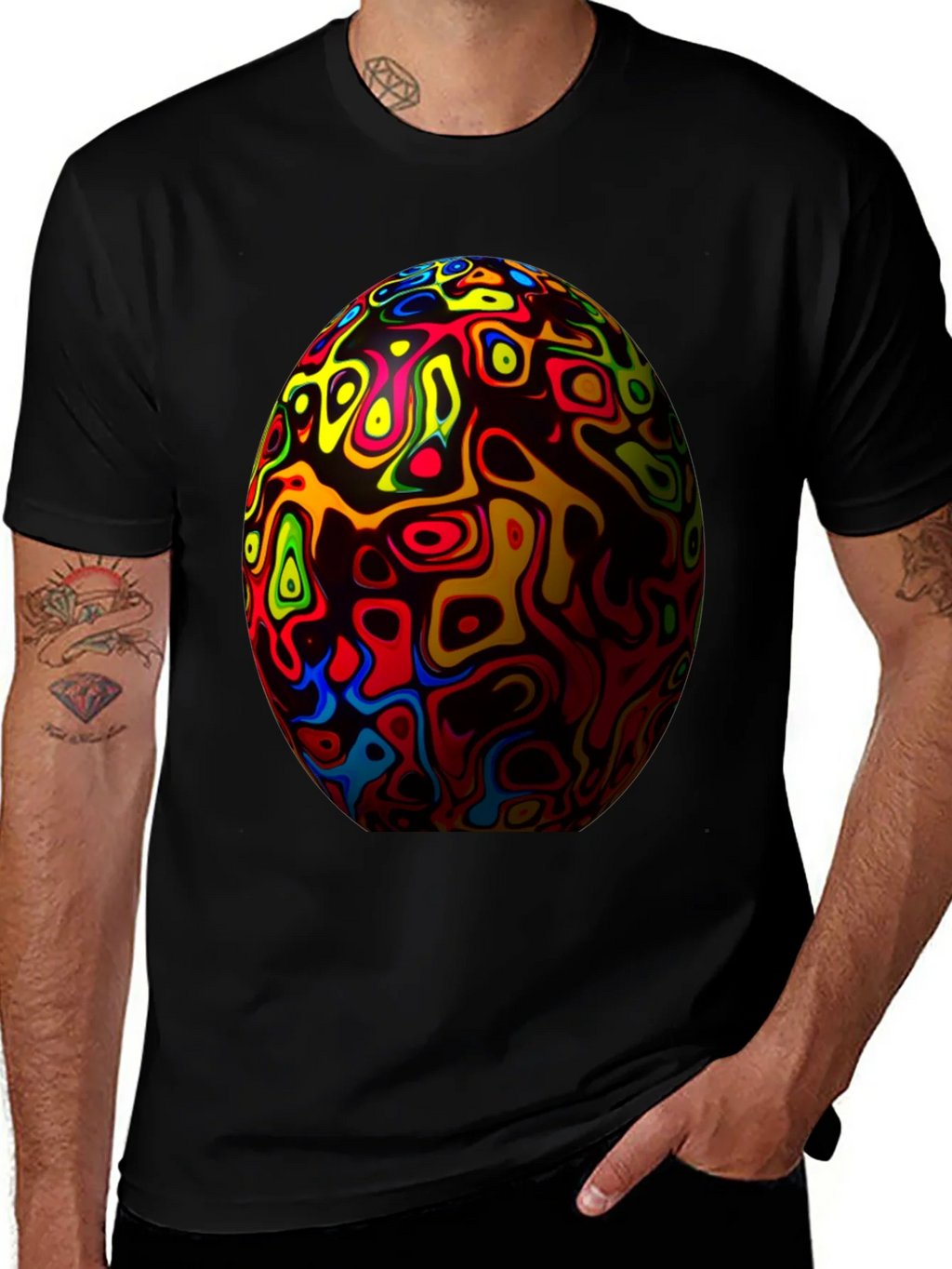 Abstract Sphere Graphic Tee - Unique Design