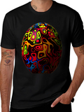 Abstract Sphere Graphic Tee - Unique Design