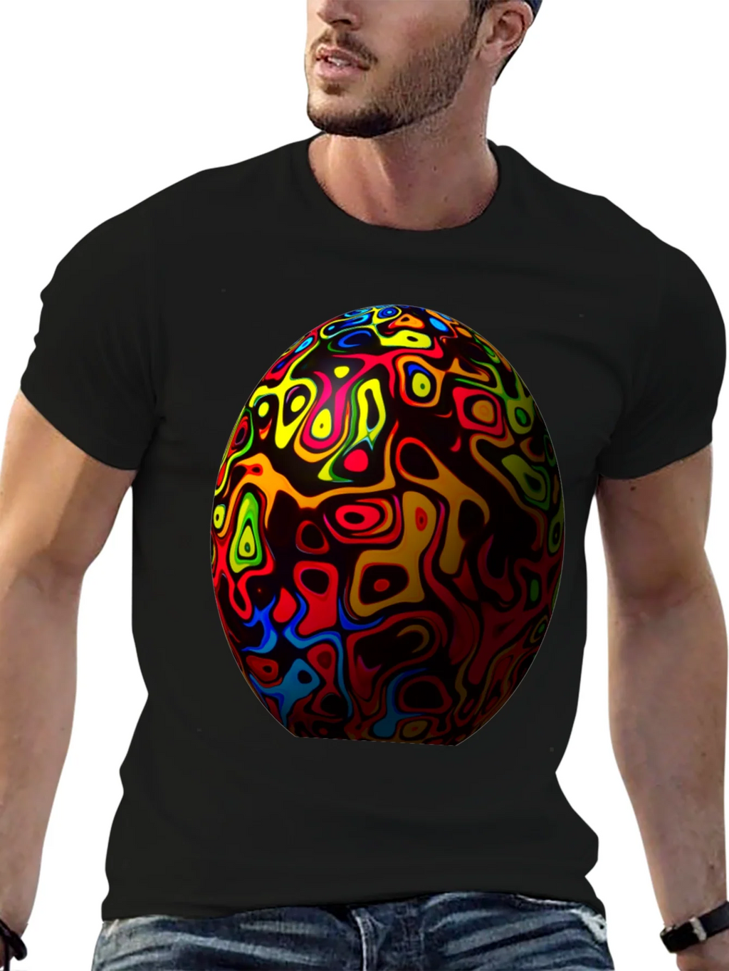 Abstract Sphere Graphic Tee - Unique Design