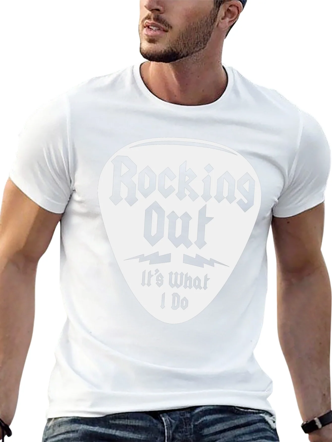 Rocking Out T-Shirt - Guitar Pick Design