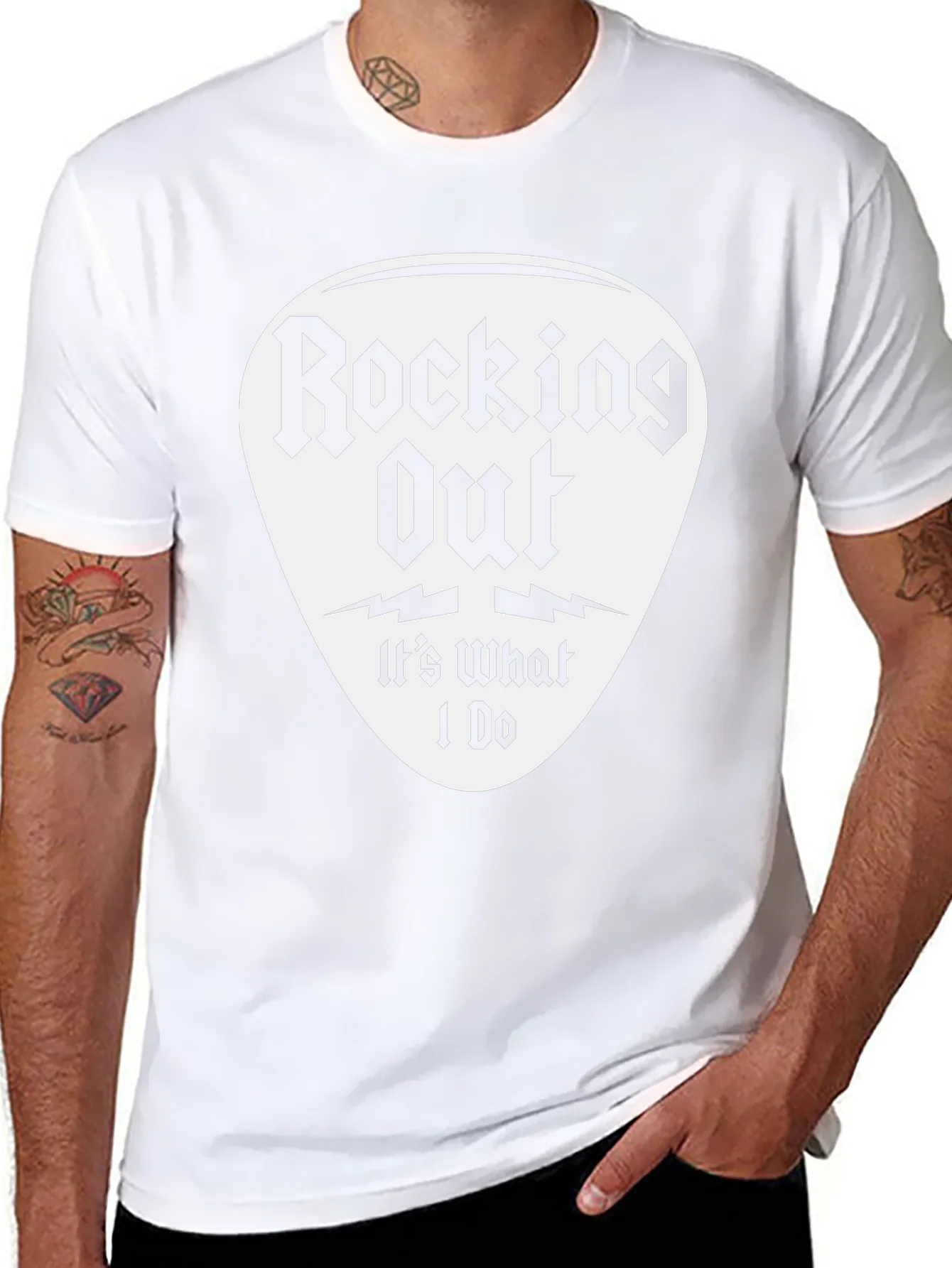 Rocking Out T-Shirt - Guitar Pick Design
