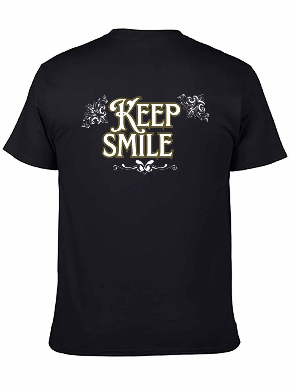 Keep Smile Black Graphic Tee Shirt