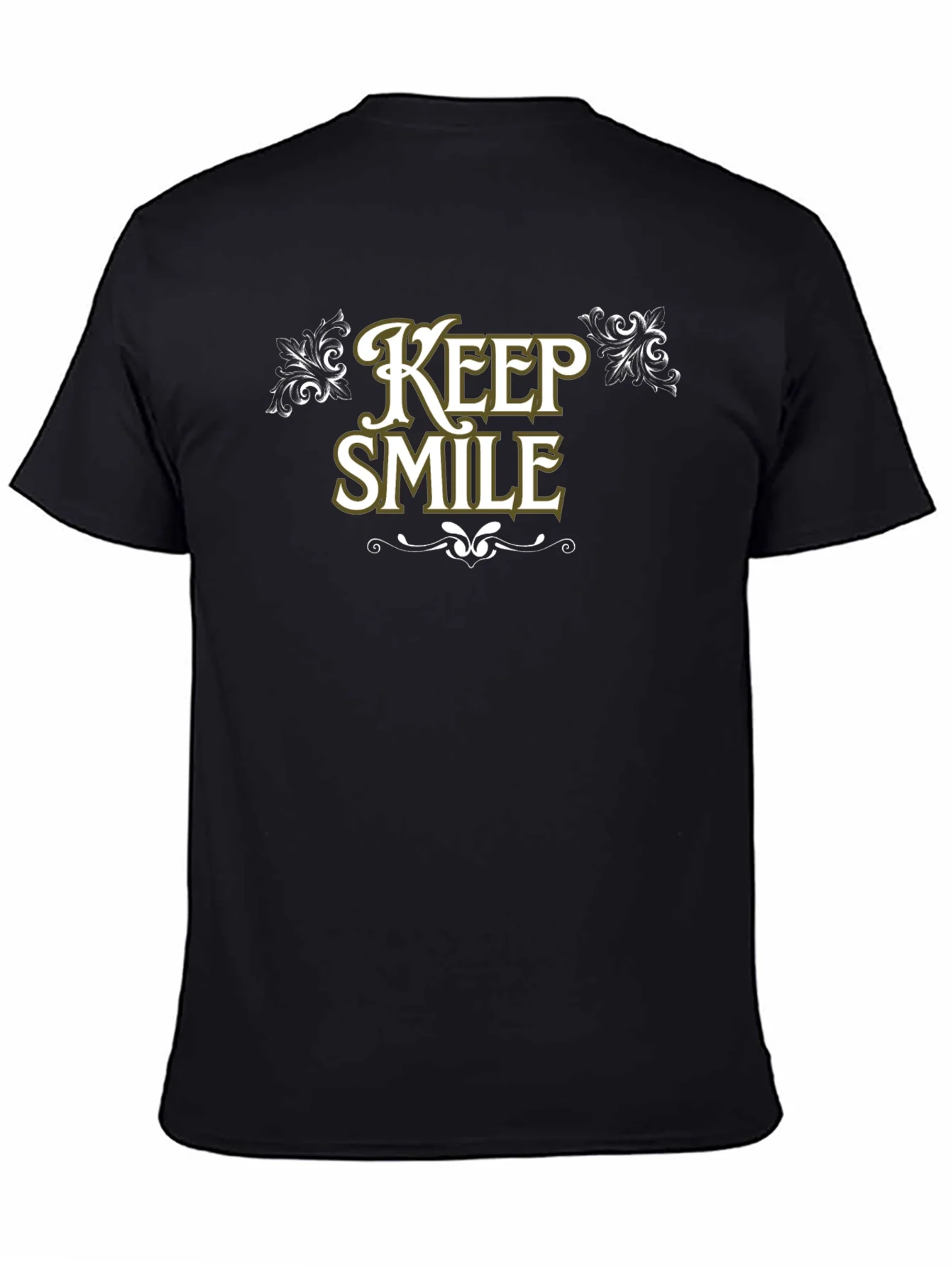 Keep Smile Black Graphic Tee Shirt