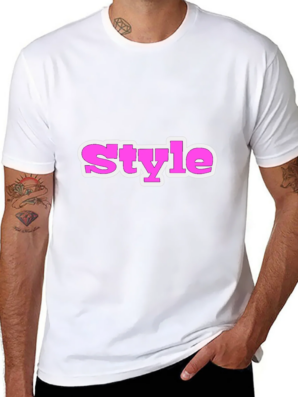 Stylish Black Tee with Style Graphic