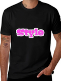 Stylish Black Tee with Style Graphic