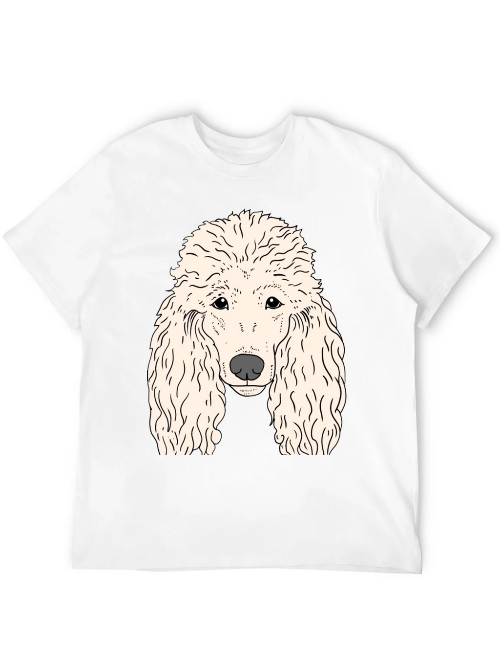 Poodle Graphic T-Shirt - Black Cotton Tee