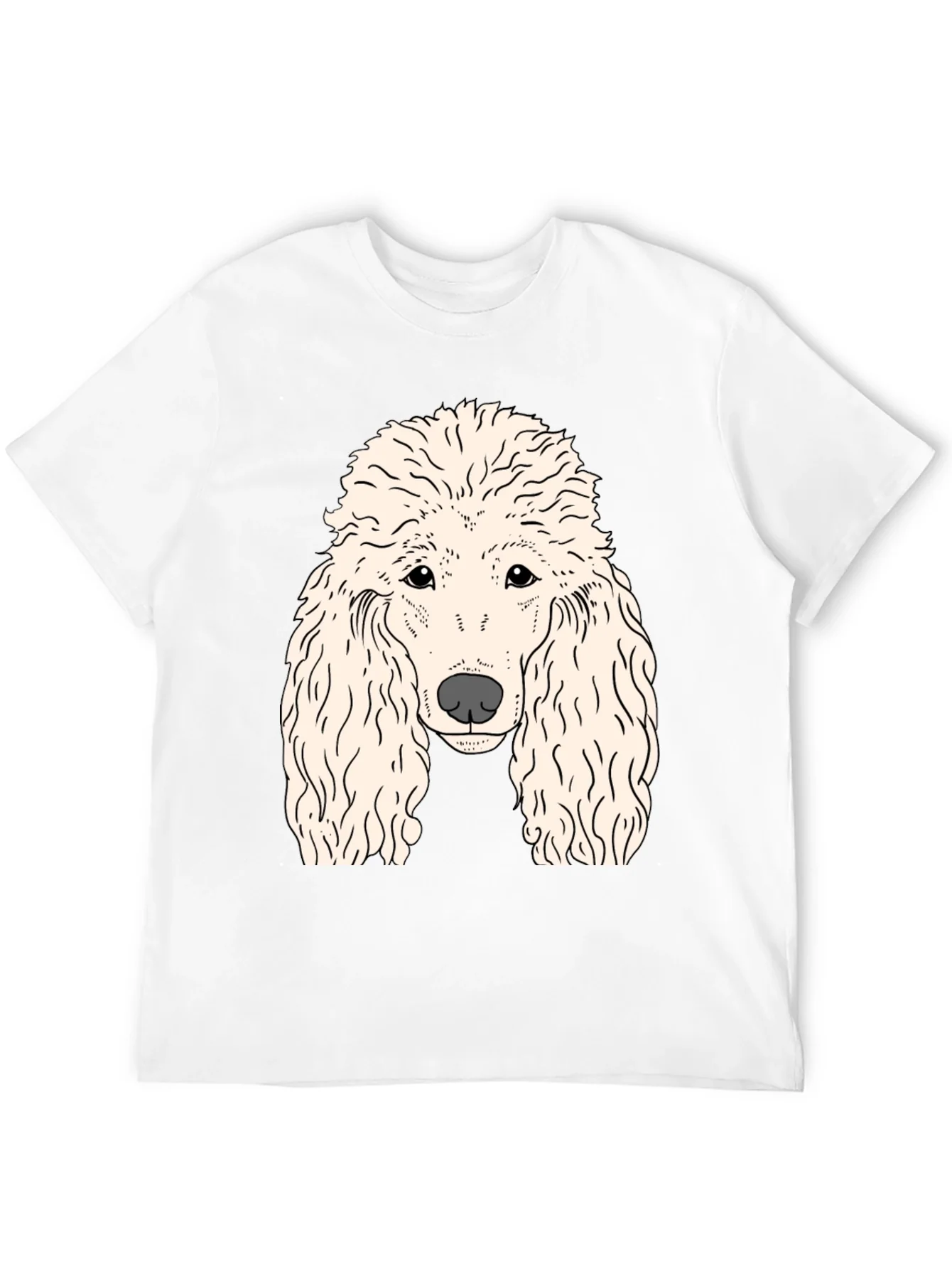 Poodle Graphic T-Shirt - Black Cotton Tee