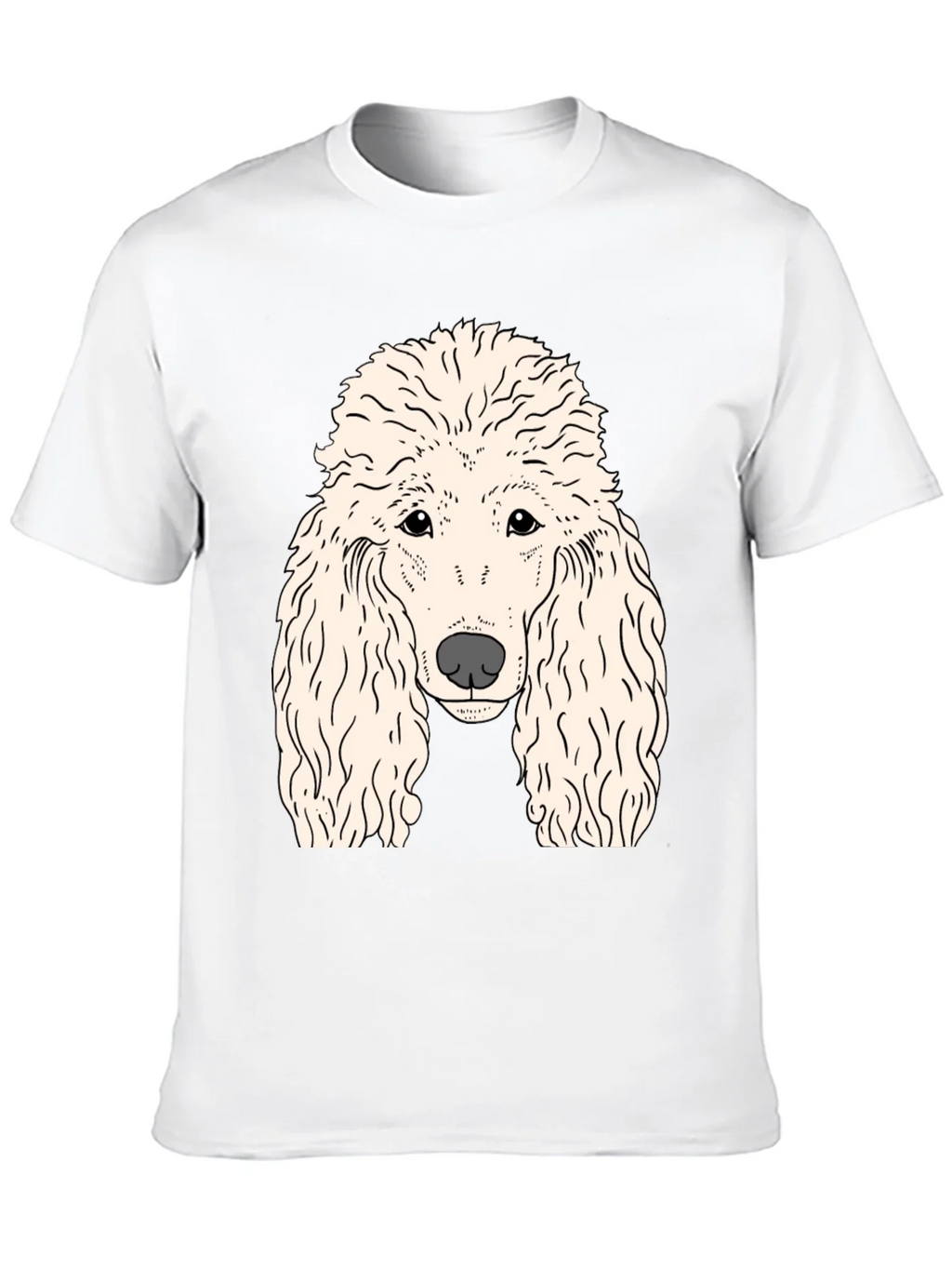 Poodle Graphic T-Shirt - Black Cotton Tee