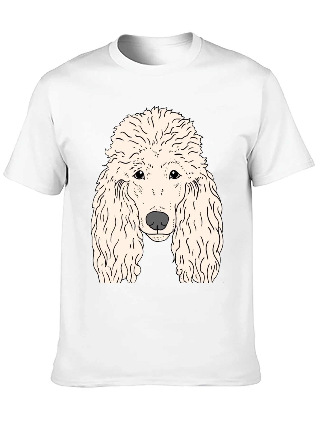 Poodle Graphic T-Shirt - Black Cotton Tee