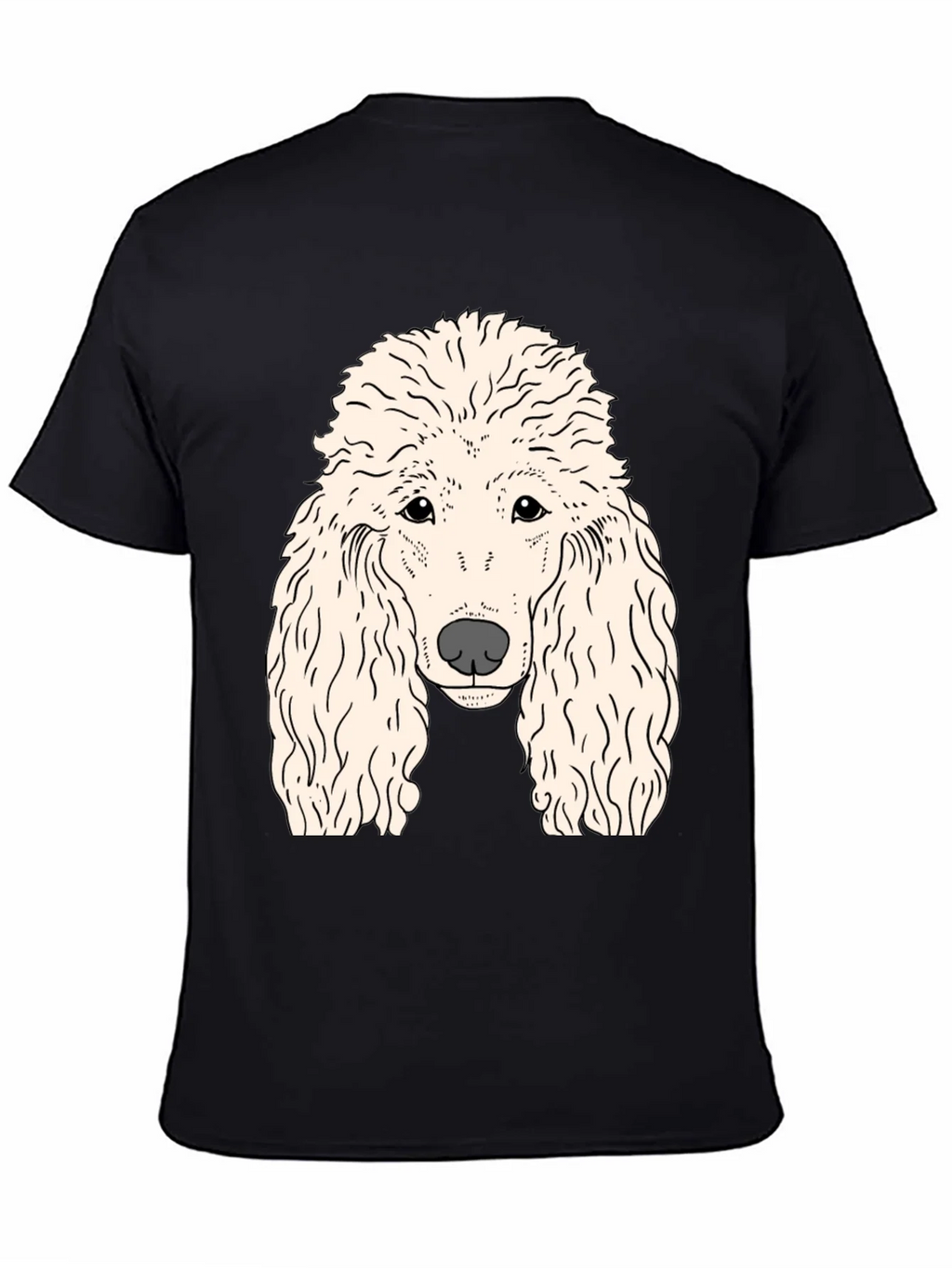 Poodle Graphic T-Shirt - Black Cotton Tee