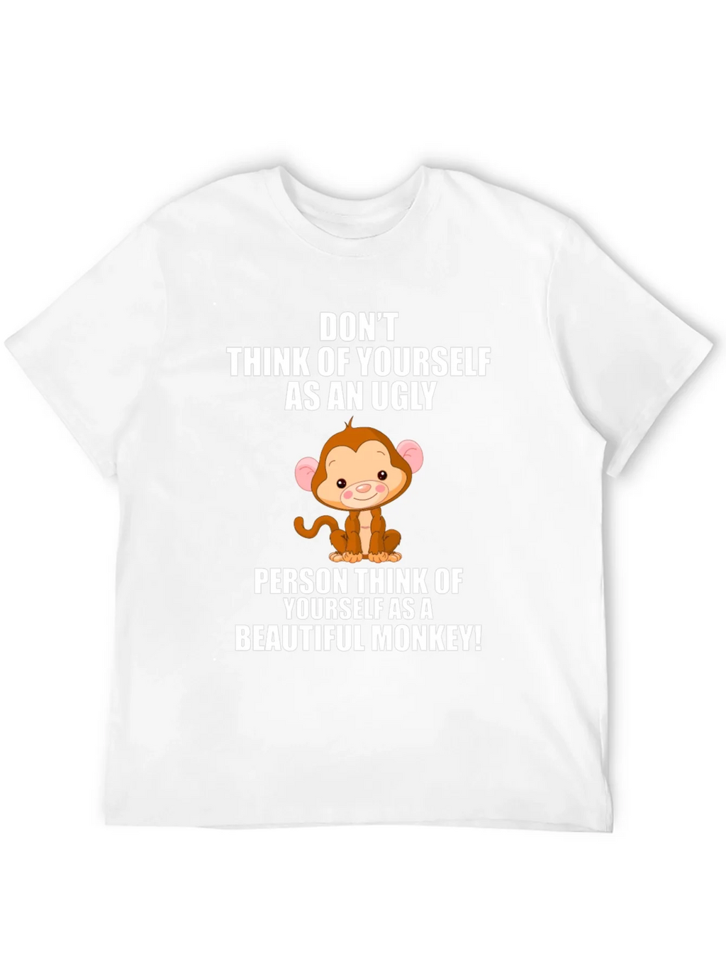 Funny Monkey Graphic Black T-Shirt