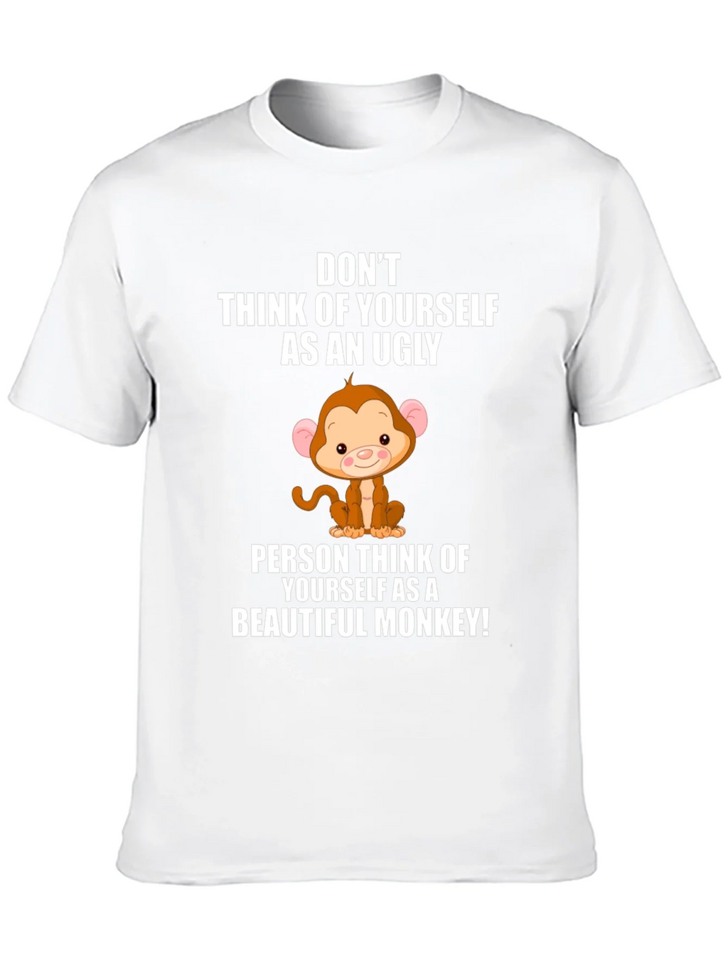 Funny Monkey Graphic Black T-Shirt