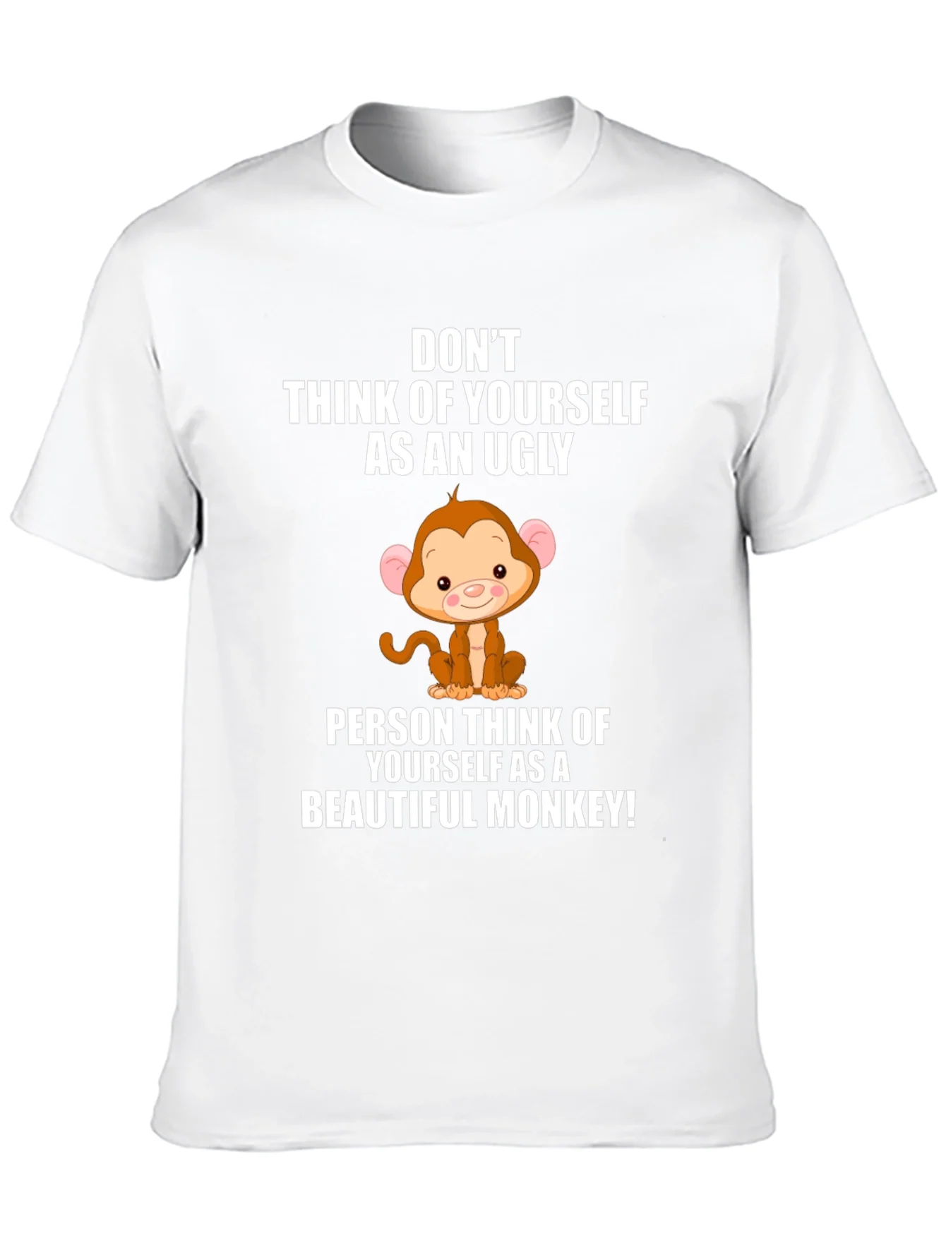 Funny Monkey Graphic Black T-Shirt