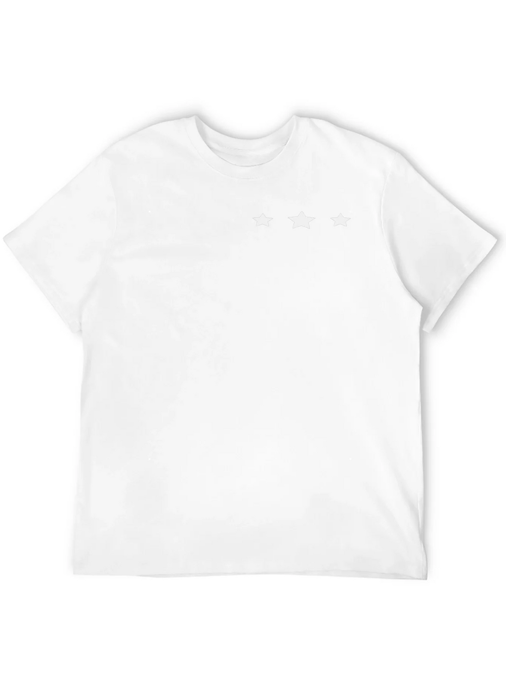 Mens Black T-Shirt with 3 Star Design