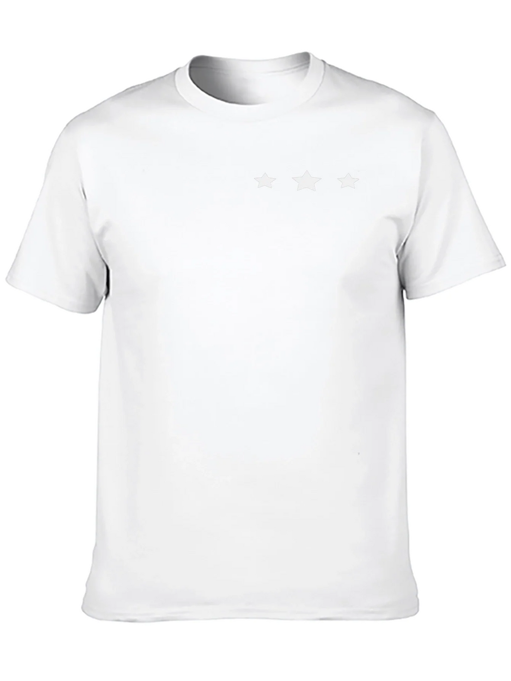 Mens Black T-Shirt with 3 Star Design