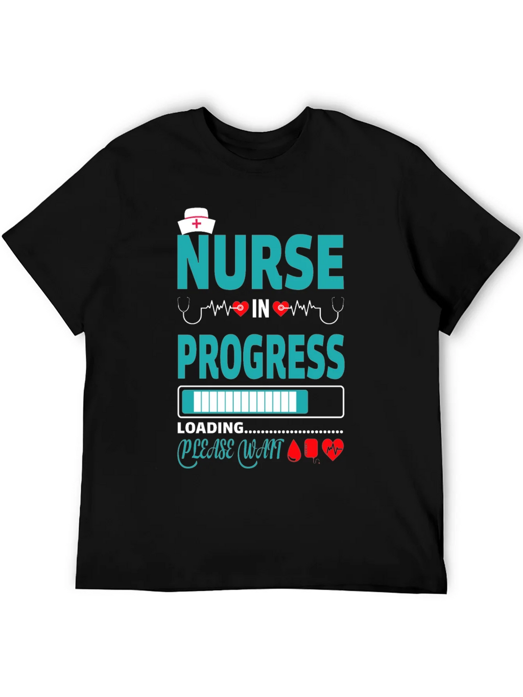 Nurse in Progress Black T-Shirt