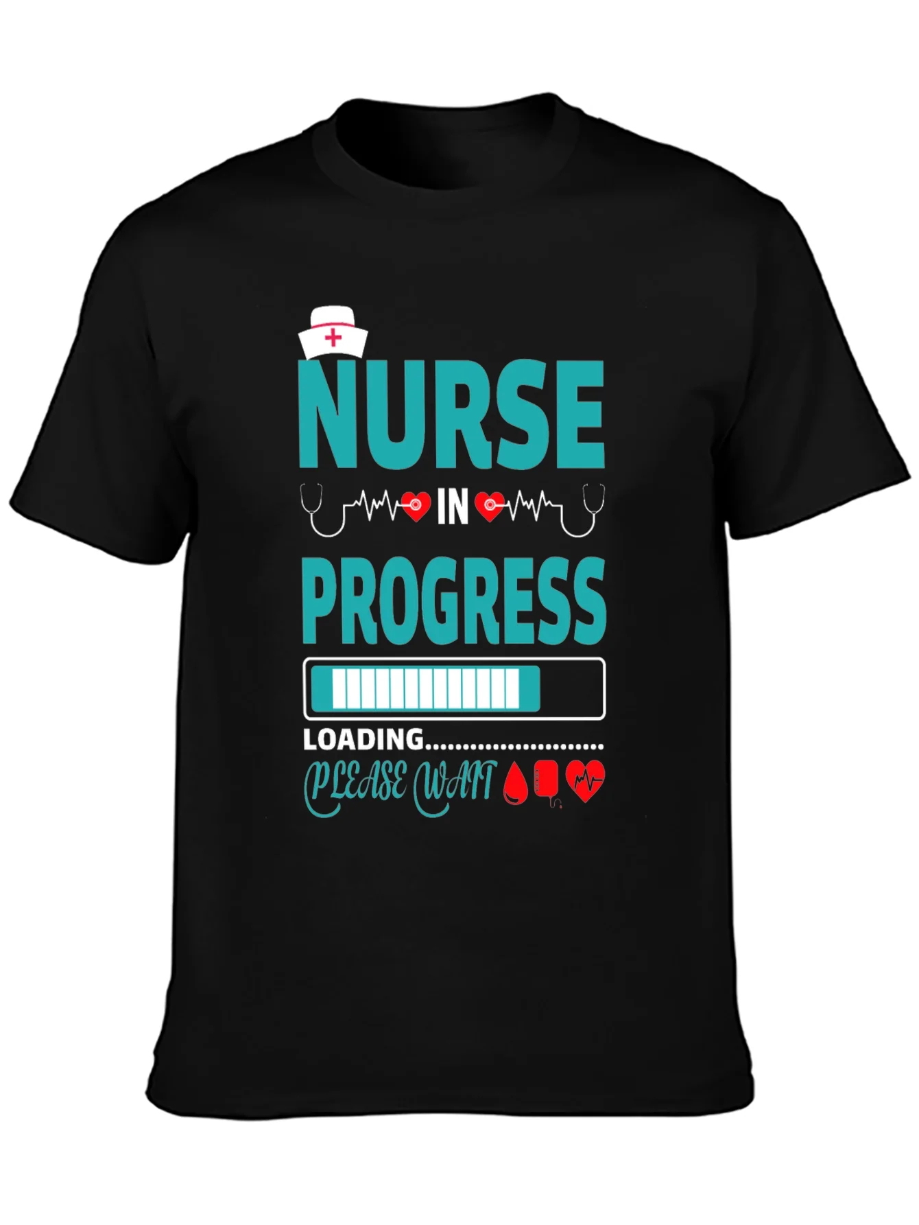 Nurse in Progress Black T-Shirt