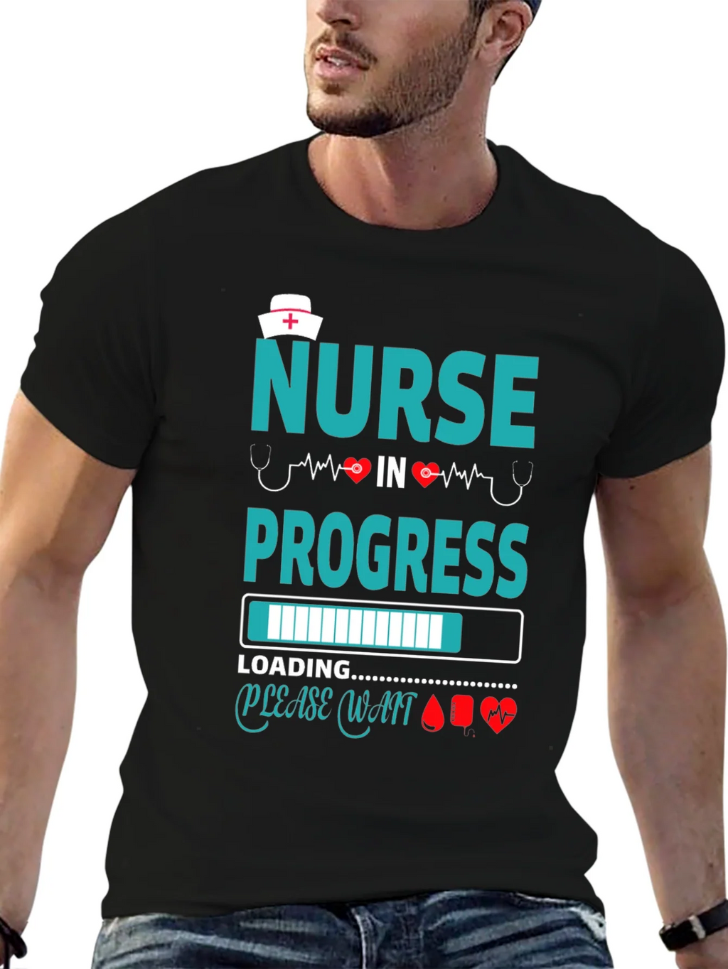 Nurse in Progress Black T-Shirt