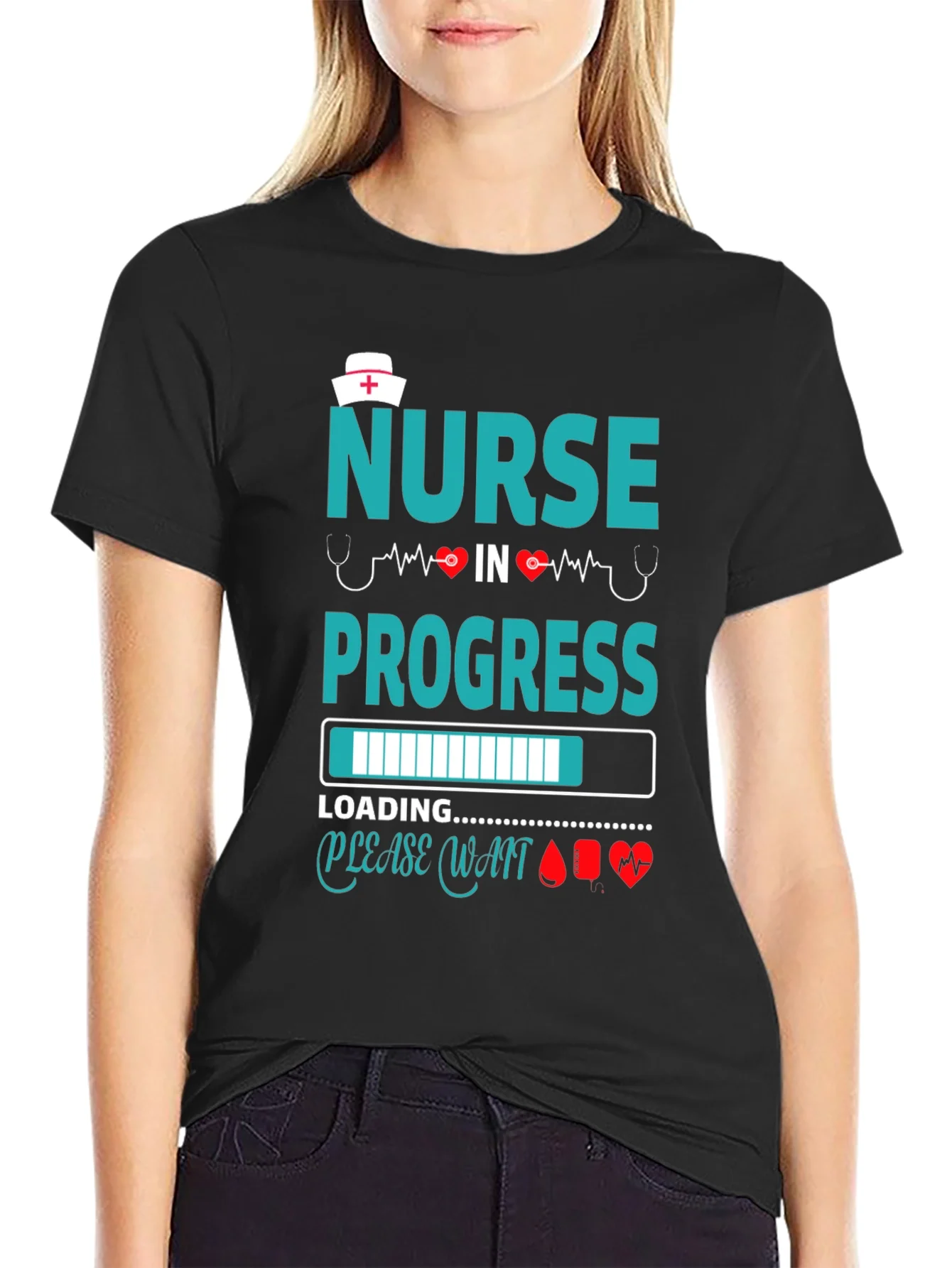 Nurse in Progress Black T-Shirt