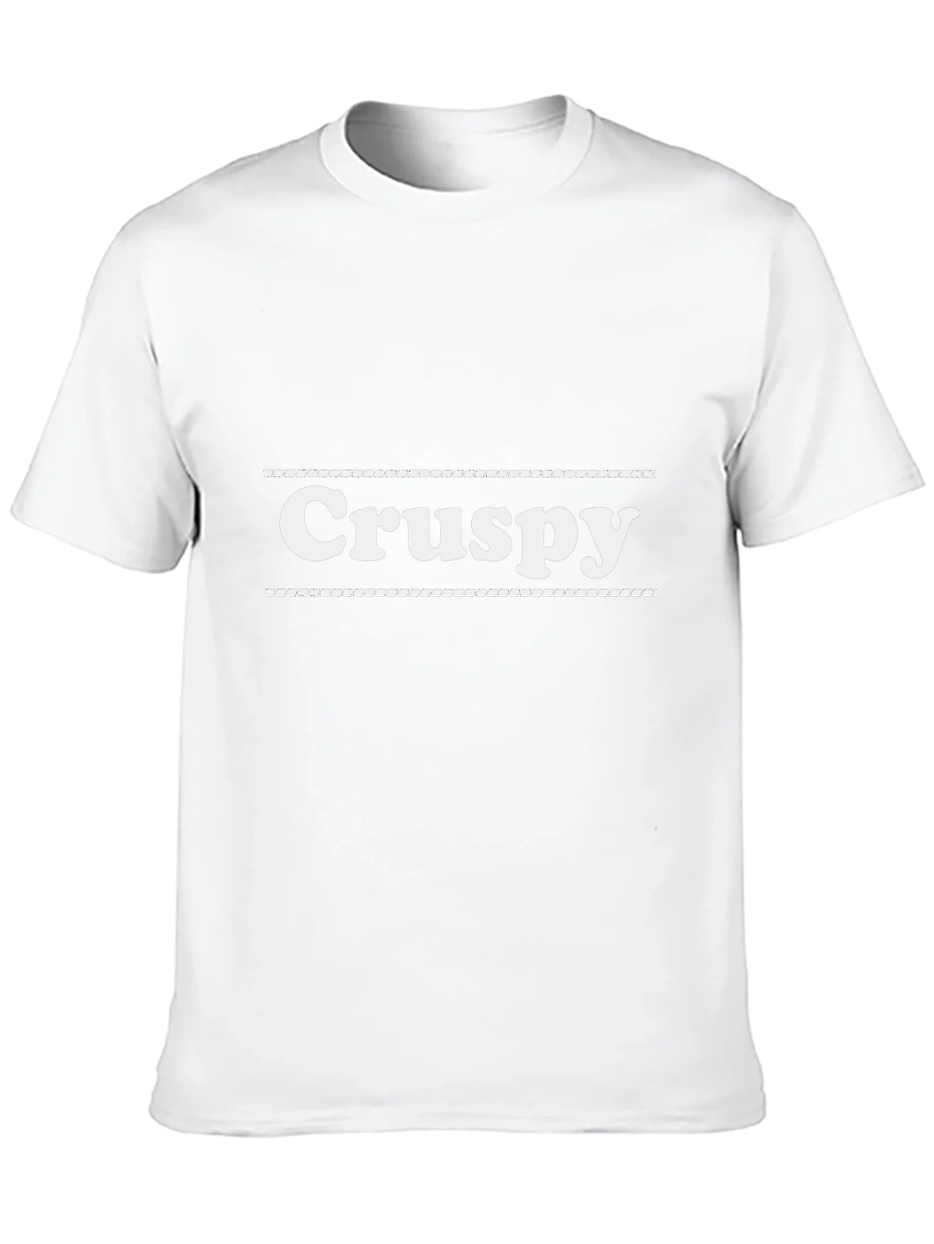 Crispy Graphic Tee - Black Cotton Blend Casual T-Shirt