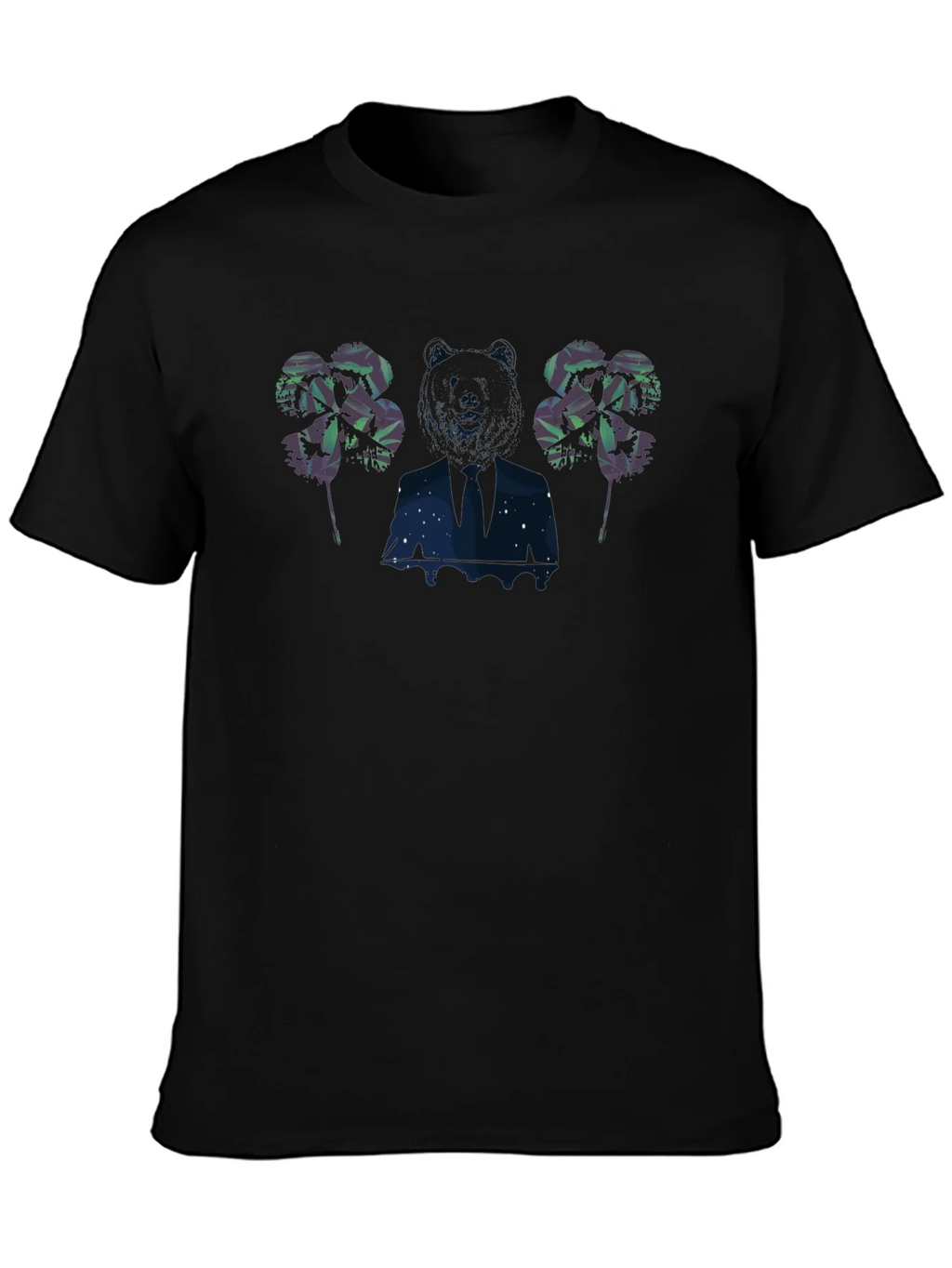 Mens Graphic Print Black T-Shirt
