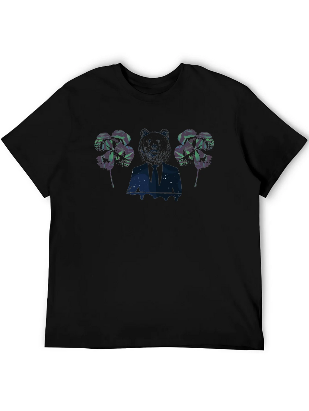 Mens Graphic Print Black T-Shirt