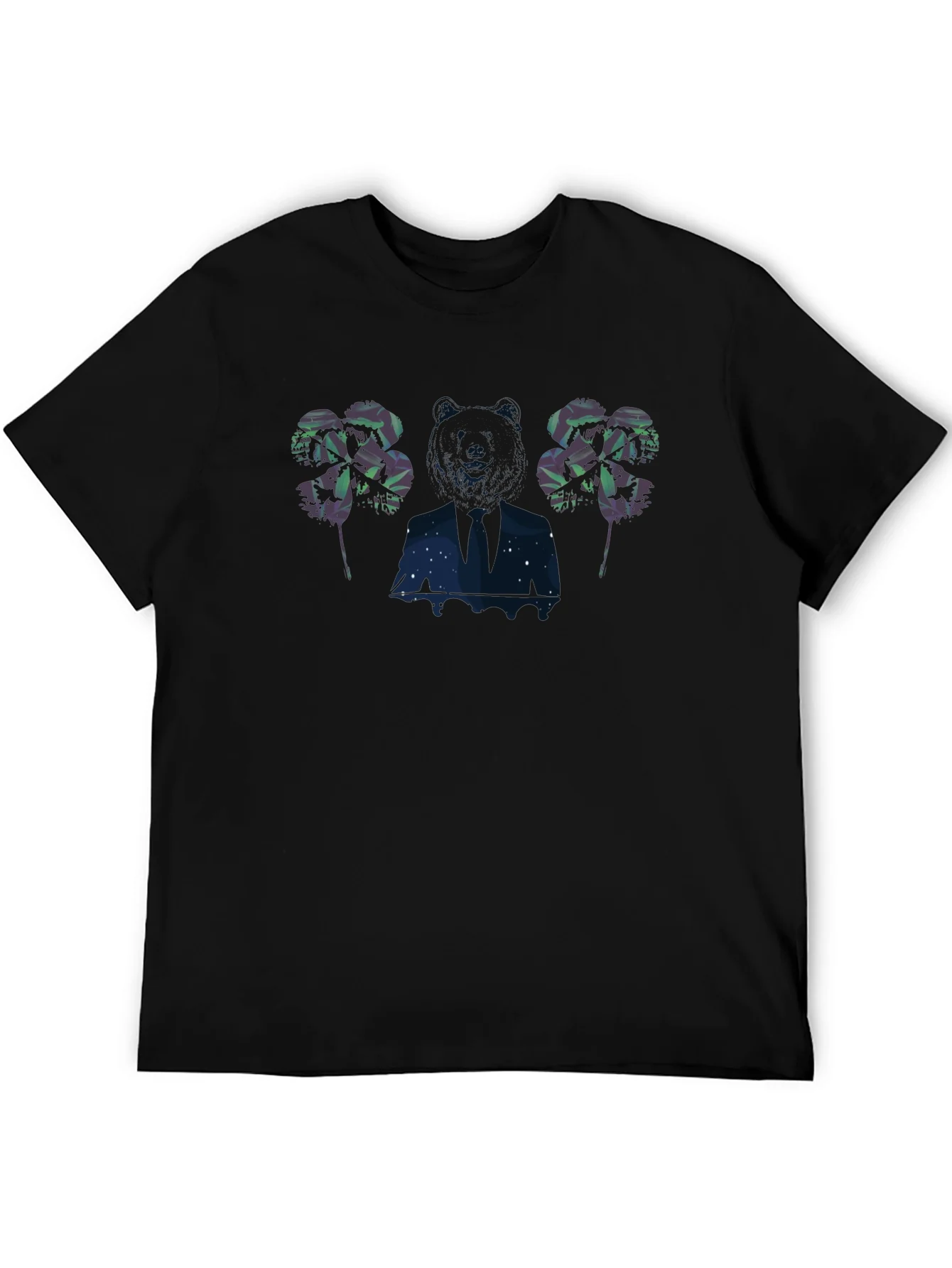 Mens Graphic Print Black T-Shirt