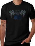 Mens Graphic Print Black T-Shirt