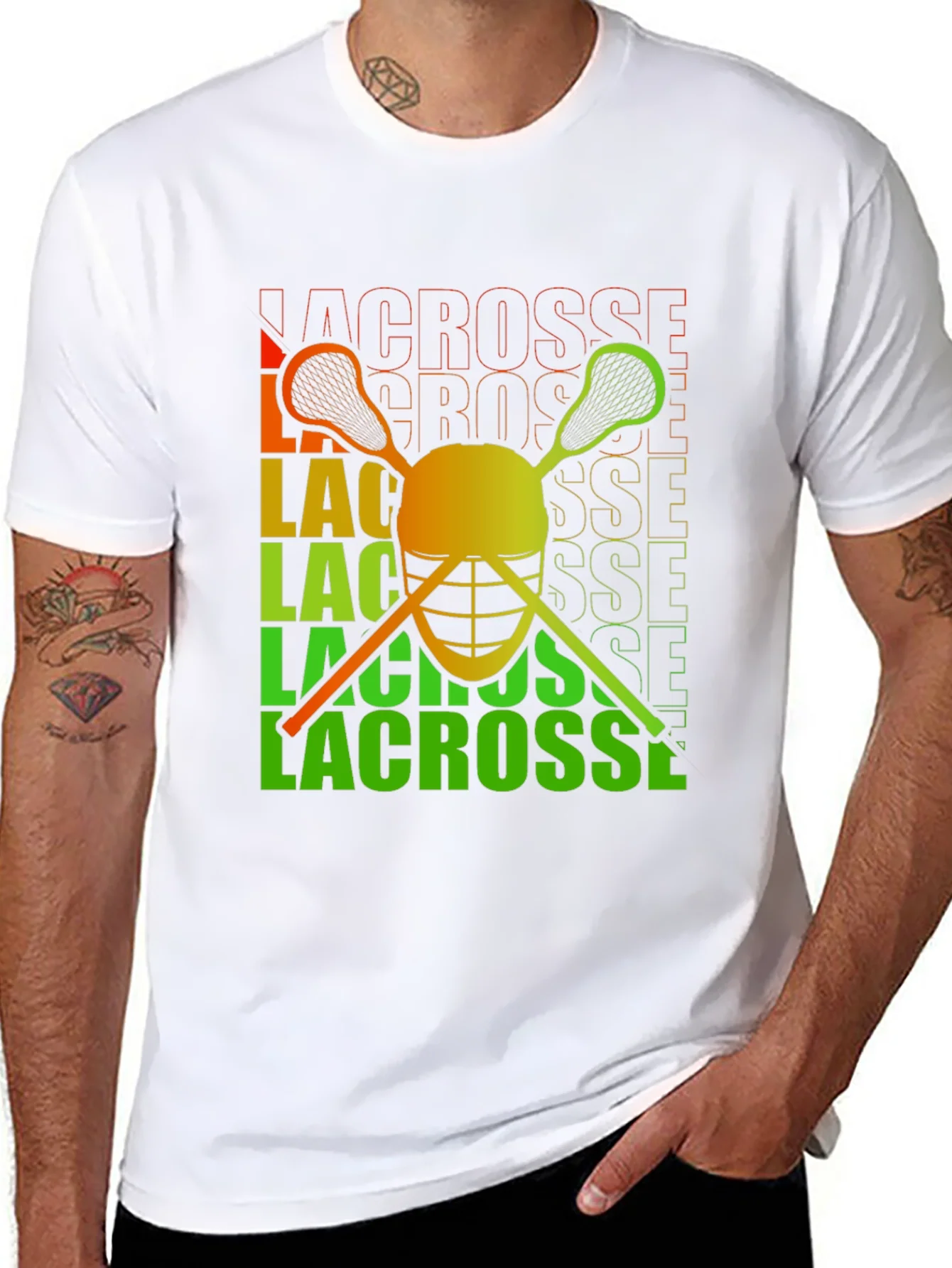 Lacrosse Helmet Graphic Tee