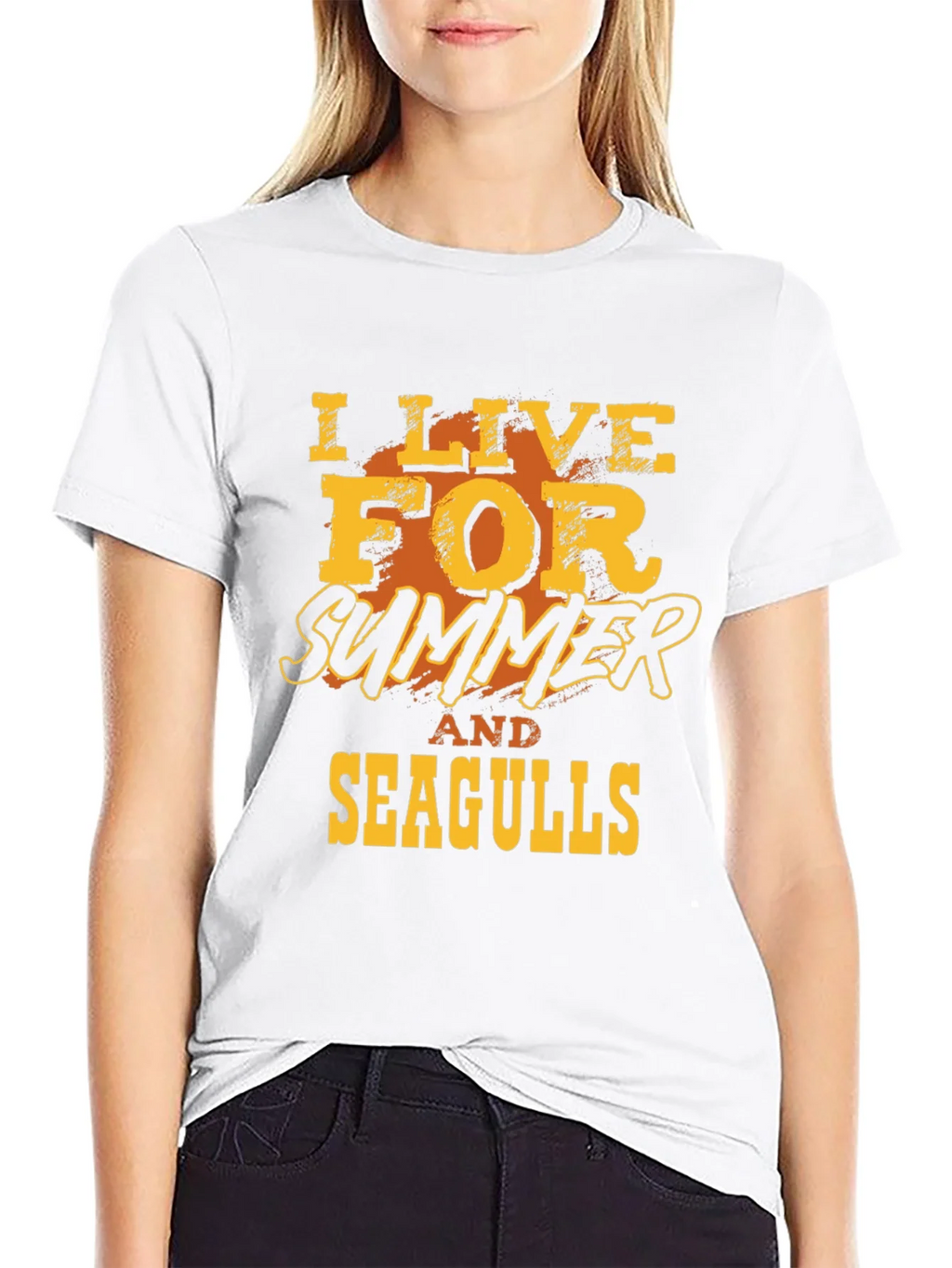 I Live For Summer And Seagulls Graphic T-Shirt