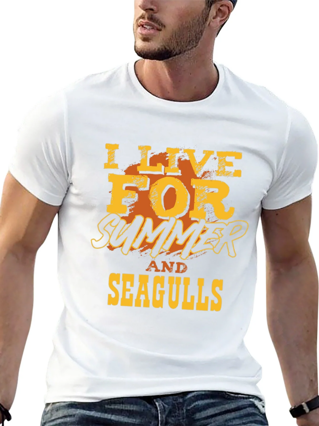 I Live For Summer And Seagulls Graphic T-Shirt